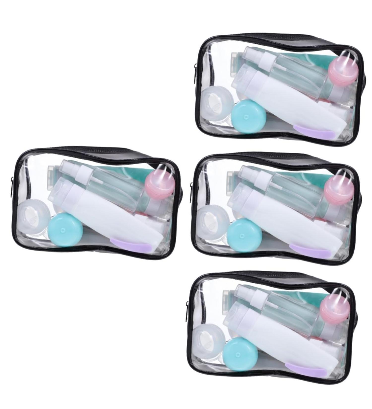 POPETPOP 4 Sets Travel Bottle Makeup Eyeshadow Travel Accessories Toiletries Travel Refillable Jars Empty Silicone Travel Jars Makeup Jar Storage Bottle Stainless Steel Flat - Buy Online on GoSupps.com