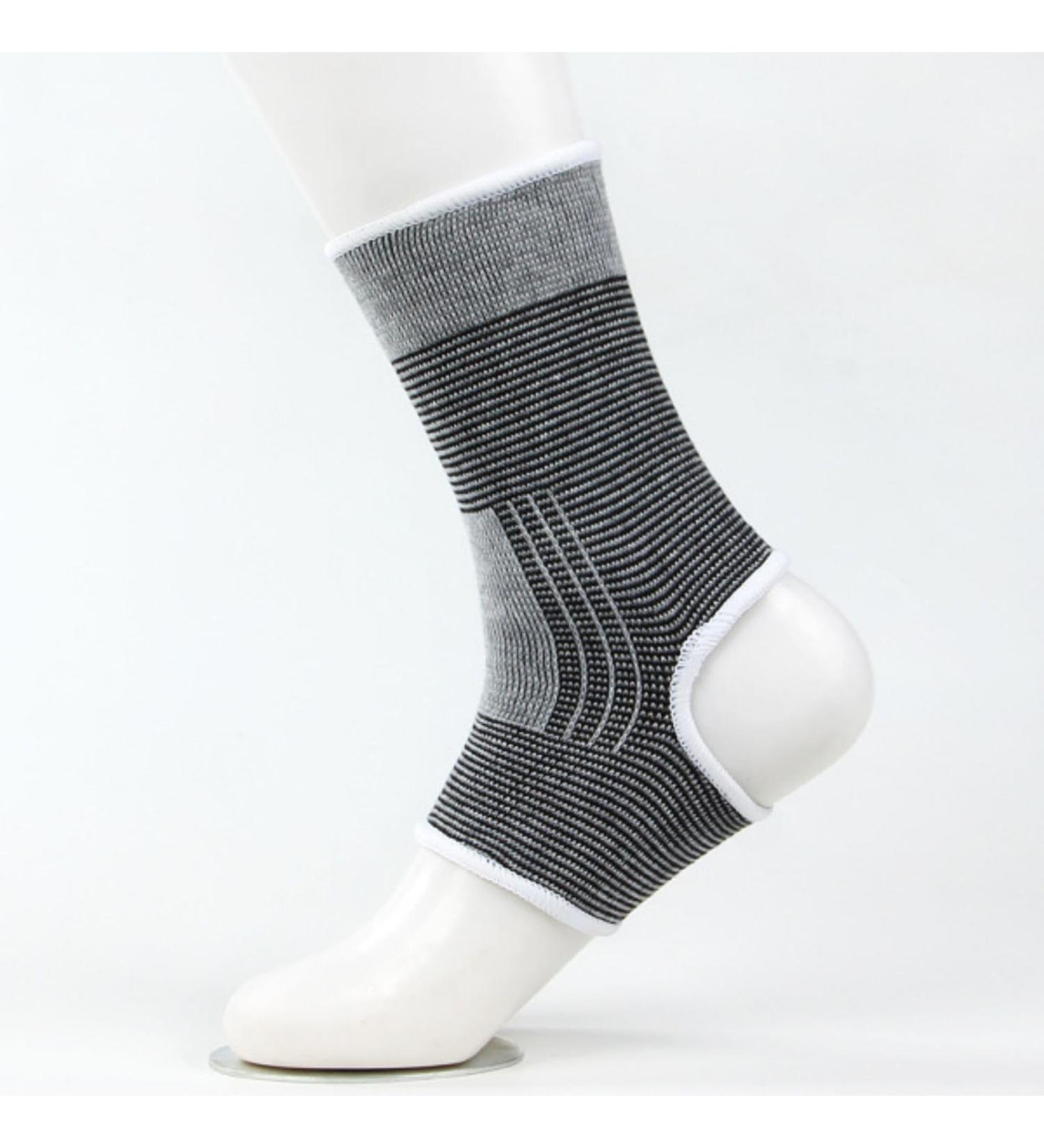 Ankle Support for Ligament Damage & Sprains - Relief for Plantar Fasciitis & Achilles Tendonitis | Strapless Design (Gray) | International Shipping Available - Buy Online on GoSupps.com