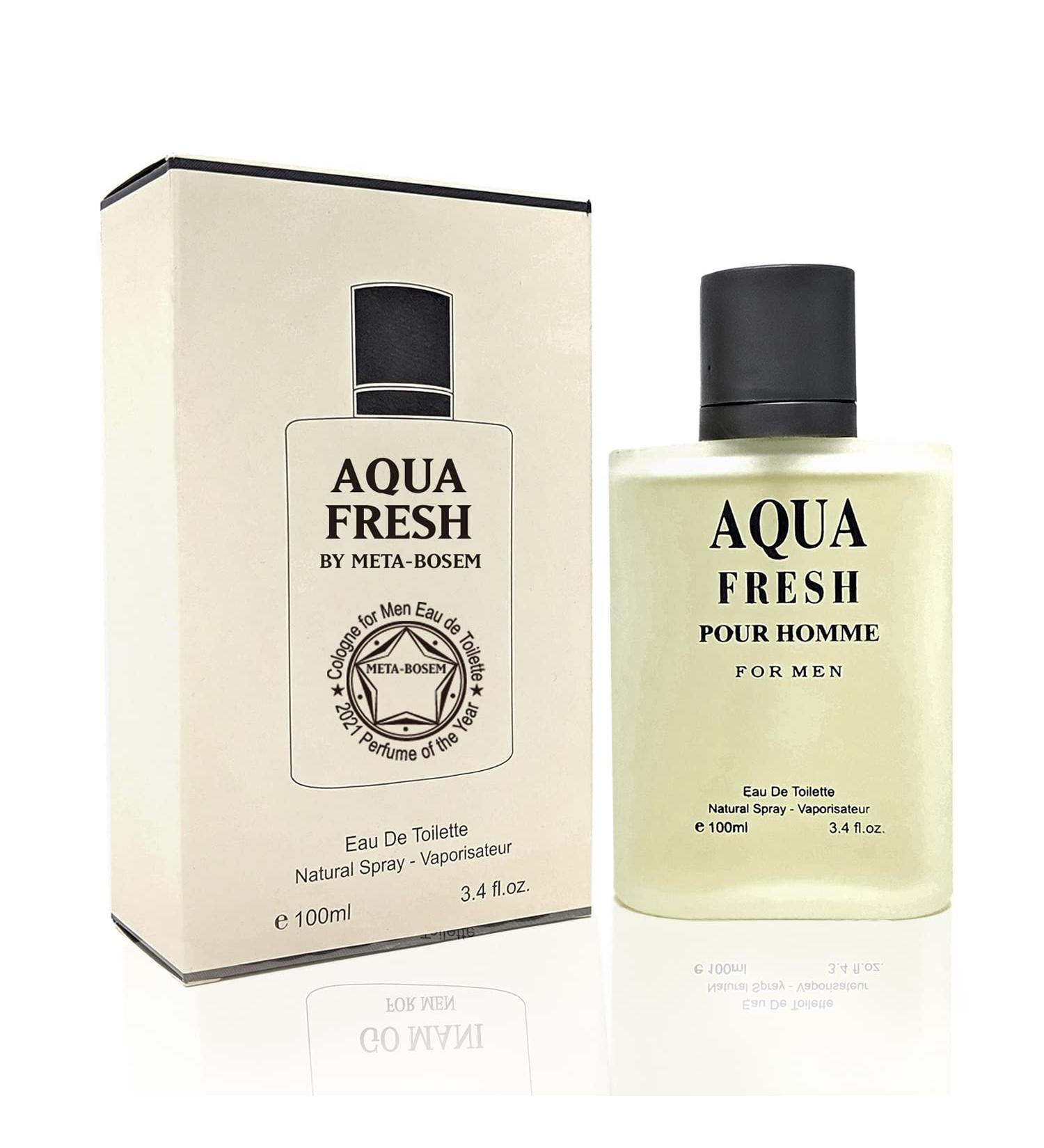 META-BOSEM Aqua Fresh Men's Cologne Eau de Toilette Natural Spray - Fresh Woody Scents - Aquatic Marine Notes - Great Holiday Gift - for All Day Use - a Classic Bottle 3.4 Fluid Ounce/100Ml Aqua Fresh 3.4 Fl Oz (Pack of 1) - Buy Online on GoSupps.com