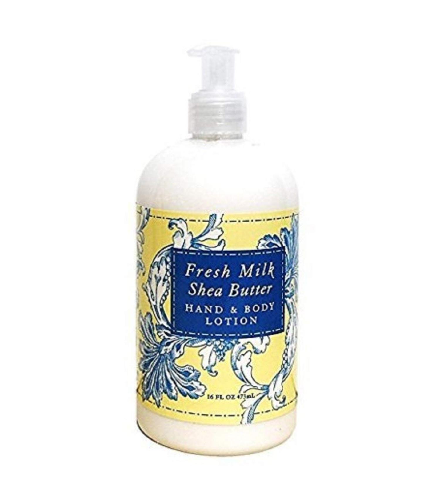 Greenwich Bay Fresh Milk Scented Lotion with Shea Butter - Luxury Spa Botanical Collection - Beautiful Packaging - 16 Ounce Bottle