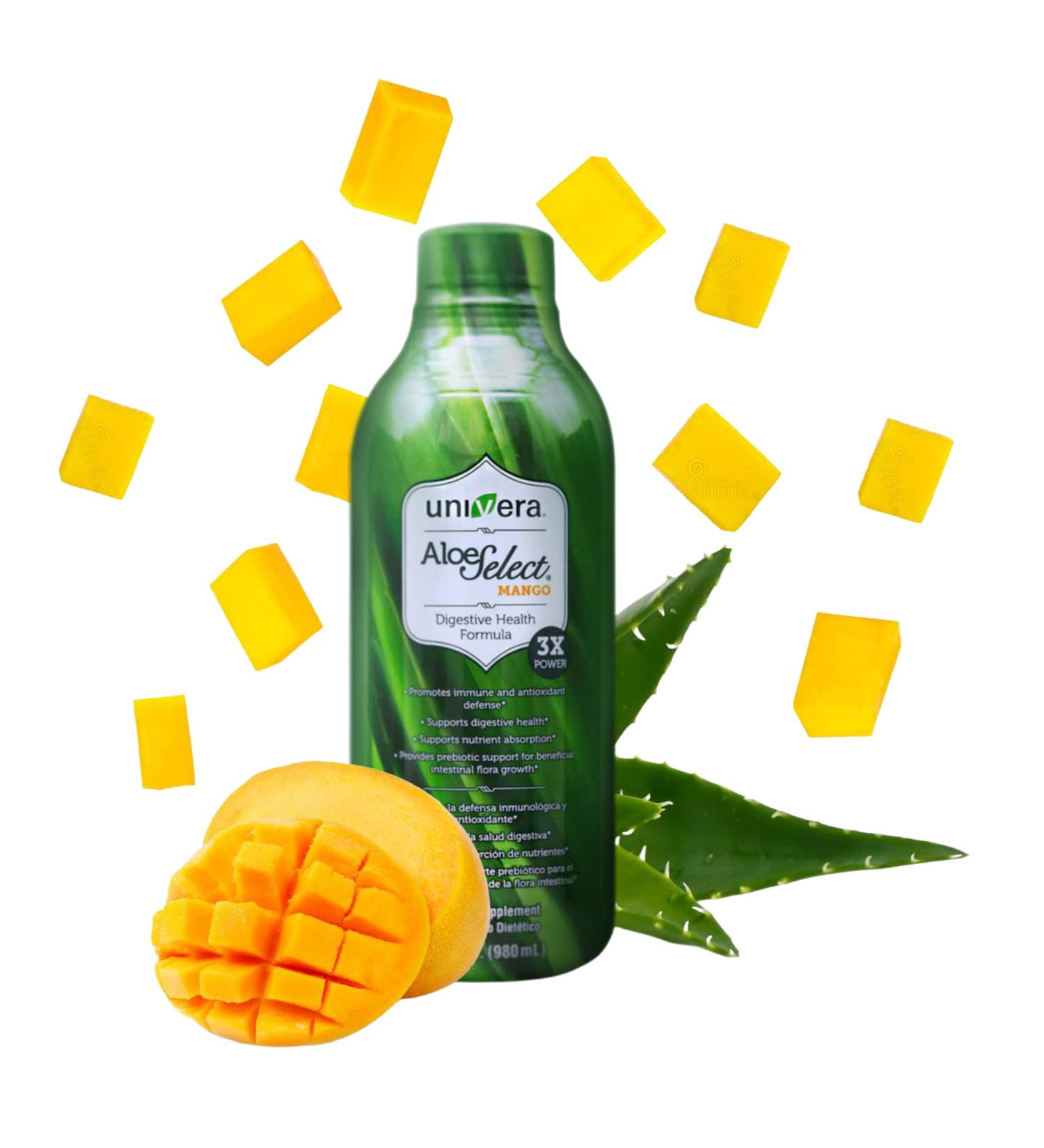 Univera Aloe Select Prebiotic Supplement | Immune Support | Digestive Enzymes | Aloe Vera | Reduce Inflammation | Mango Flavor | 30-Day Supply | 33 Fl Oz - Buy Online on GoSupps.com