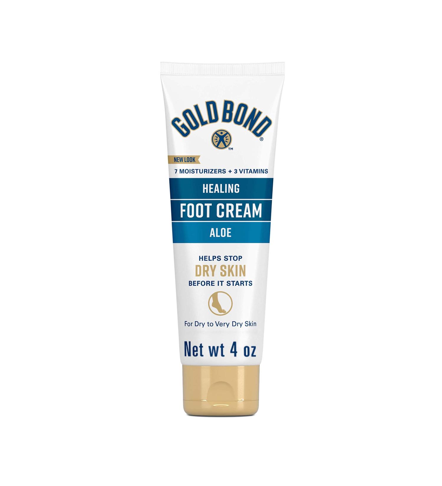 Gold Bond Ultimate Healing Foot Cream with Aloe 4 oz (Pack of 4) - Hydrating Solution for Dry, Rough Heels - Buy Online on GoSupps.com