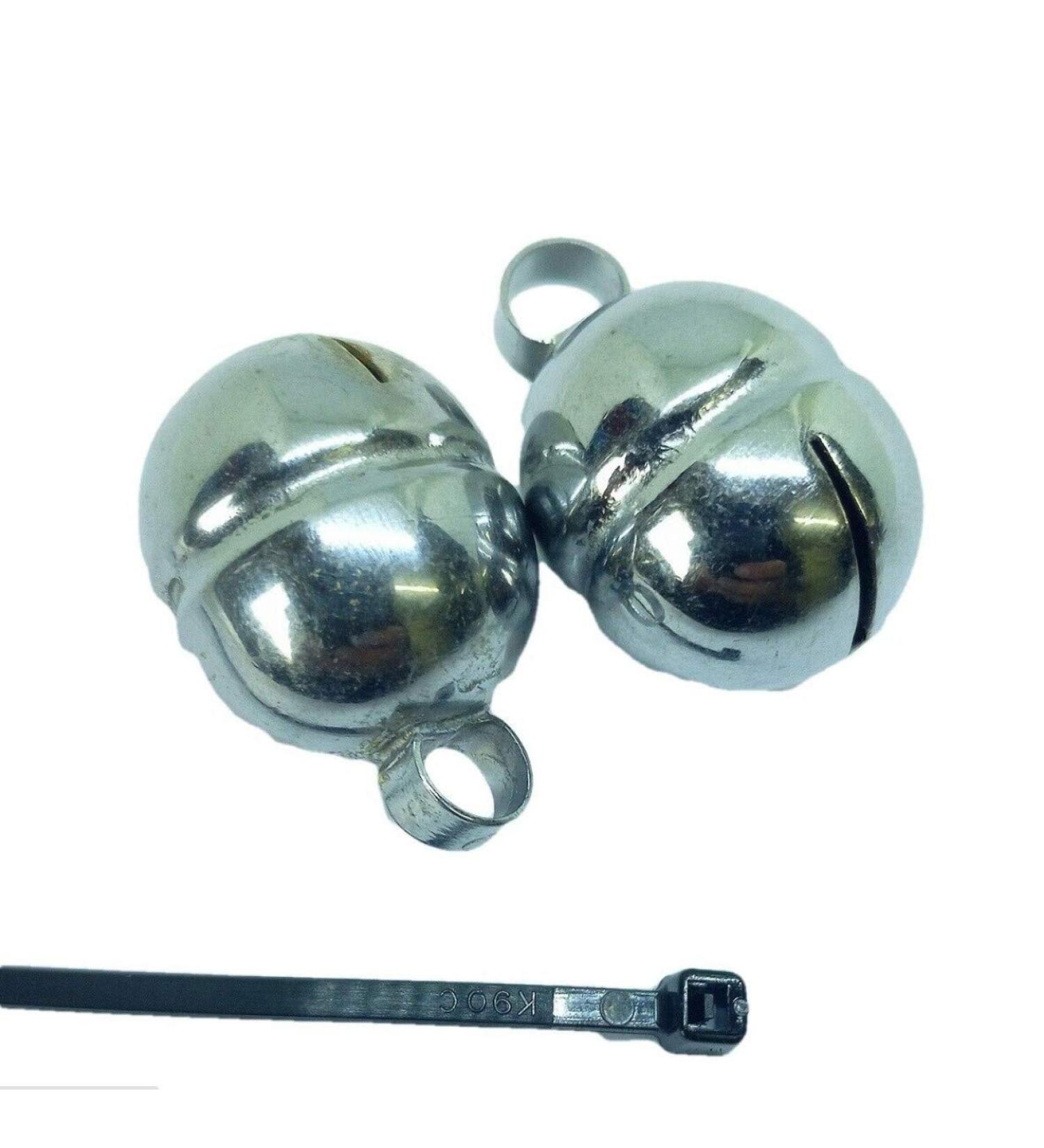 Falconry Lahore Nickel plated Bells (pairs)(size 5) inc cable tie