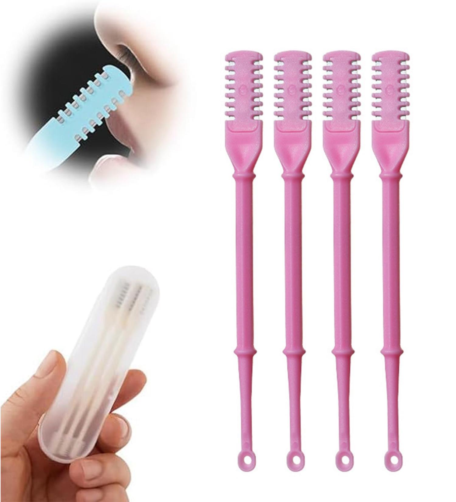 Upgraded Double-Sided Nose Hair Cutter Trimmer - 360 Rotating Manual Tool for Men & Women - 9PCS Pink Nose & Ear Hair Remover - Buy Online on GoSupps.com
