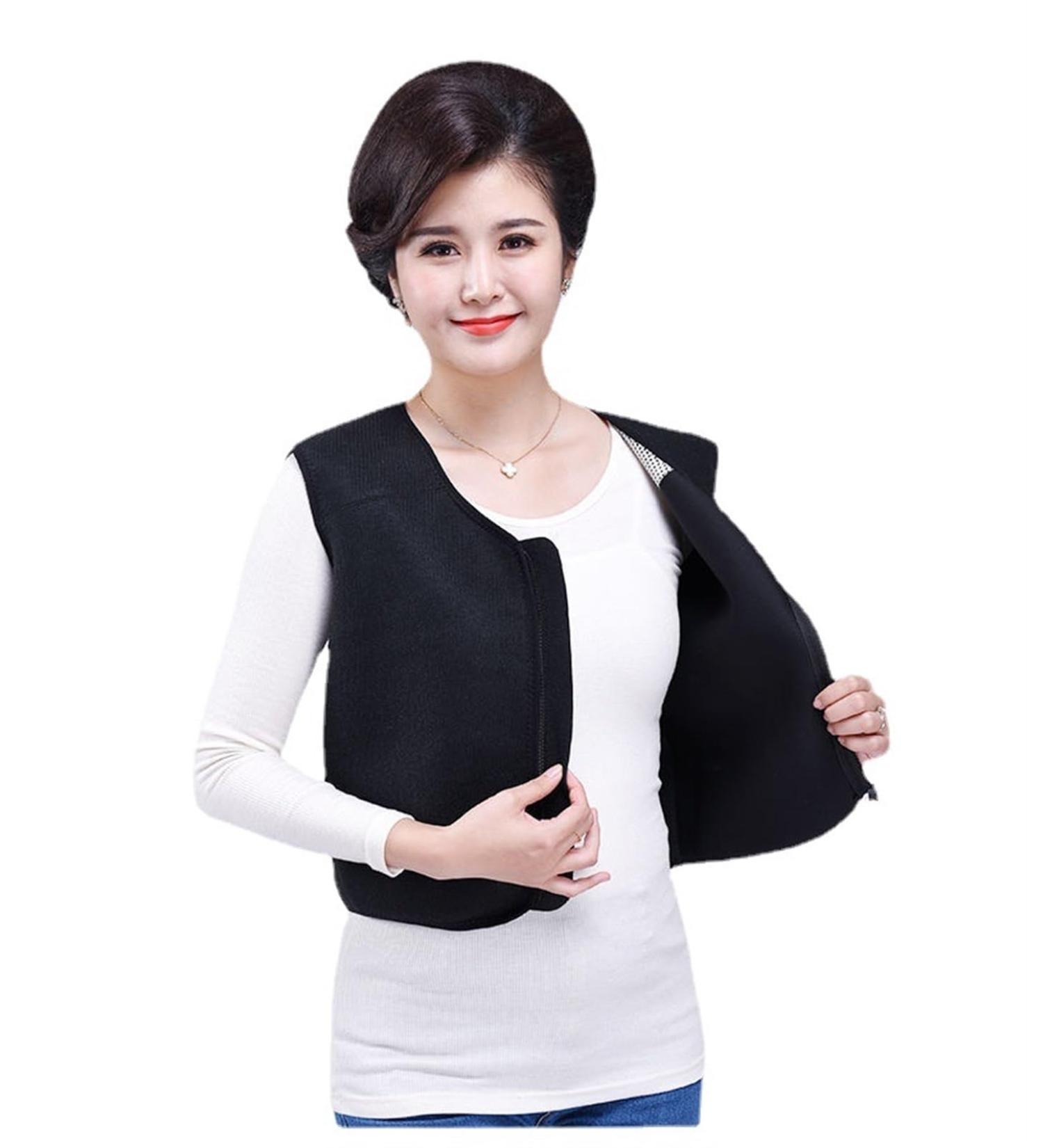 Magnetic Field Therapy Self-Warming Vest for Men & Women - Back Lumbar Spine Shoulder Support Belt - Winter Fitness Tank Top - Black XXL - Buy Online on GoSupps.com