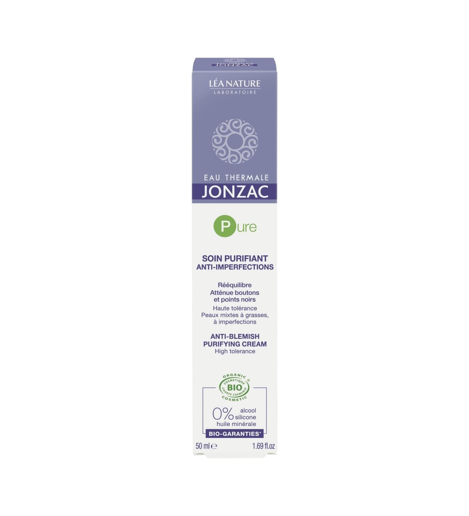 Eau de Jonzac Pure Anti-Blemish Purifying Cream Organic 50ml - Buy Online on GoSupps.com