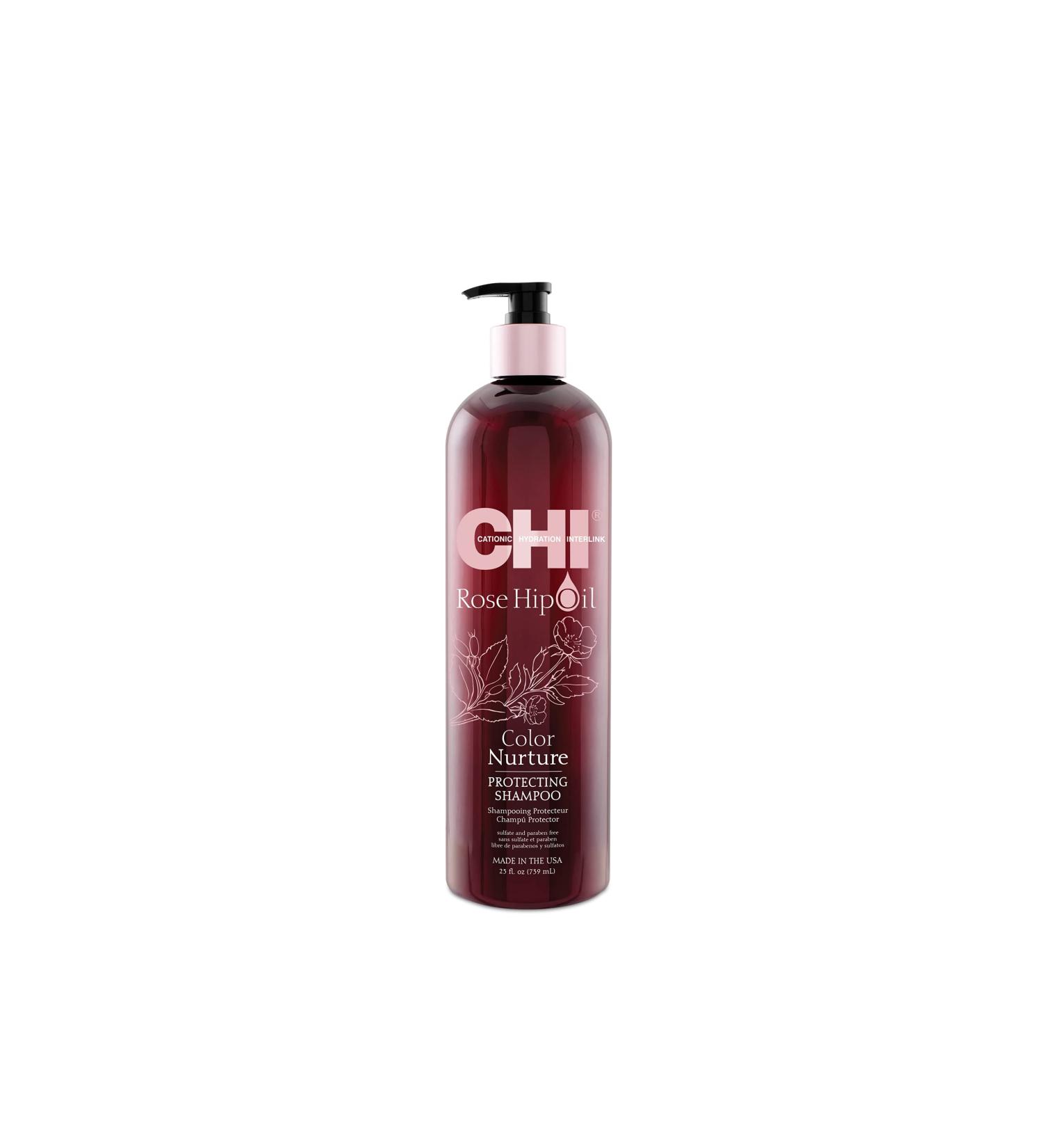 CHI Rosehip Oil Protecting Shampoo 25 oz | Nourishing Hair Care for All Hair Types | International Shipping Available - Buy Online on GoSupps.com