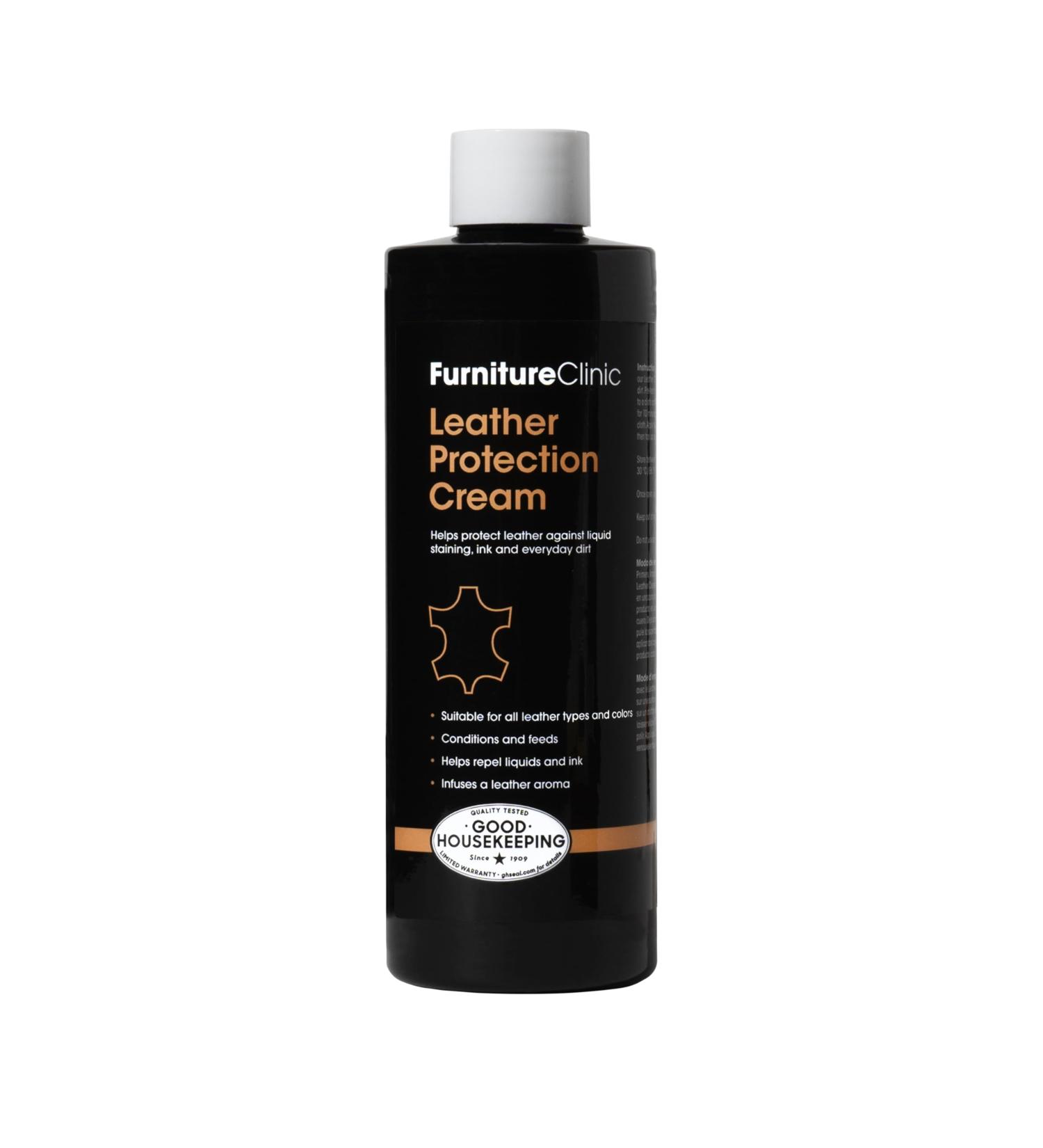 Furniture Clinic Leather Protection Cream - 2-in-1 Conditioner & Waterproofing | Protect & Nourish Leather Furniture Shoes & Car Seats | 8.5oz - Buy Online on GoSupps.com