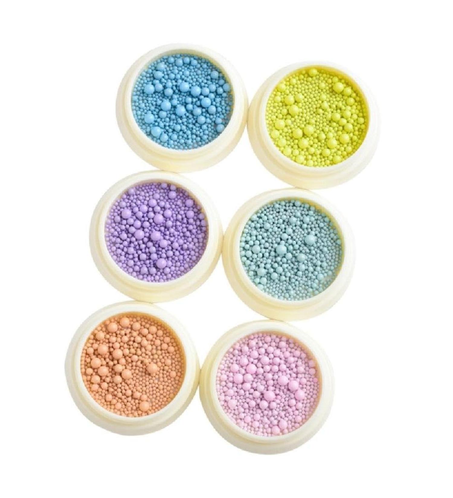 6 Bottles 3D Art Beads Art Steel Mini Metal Caviar Nails Beads Design For DIY Manicure Decor Studs suit 2 - Buy Online on GoSupps.com