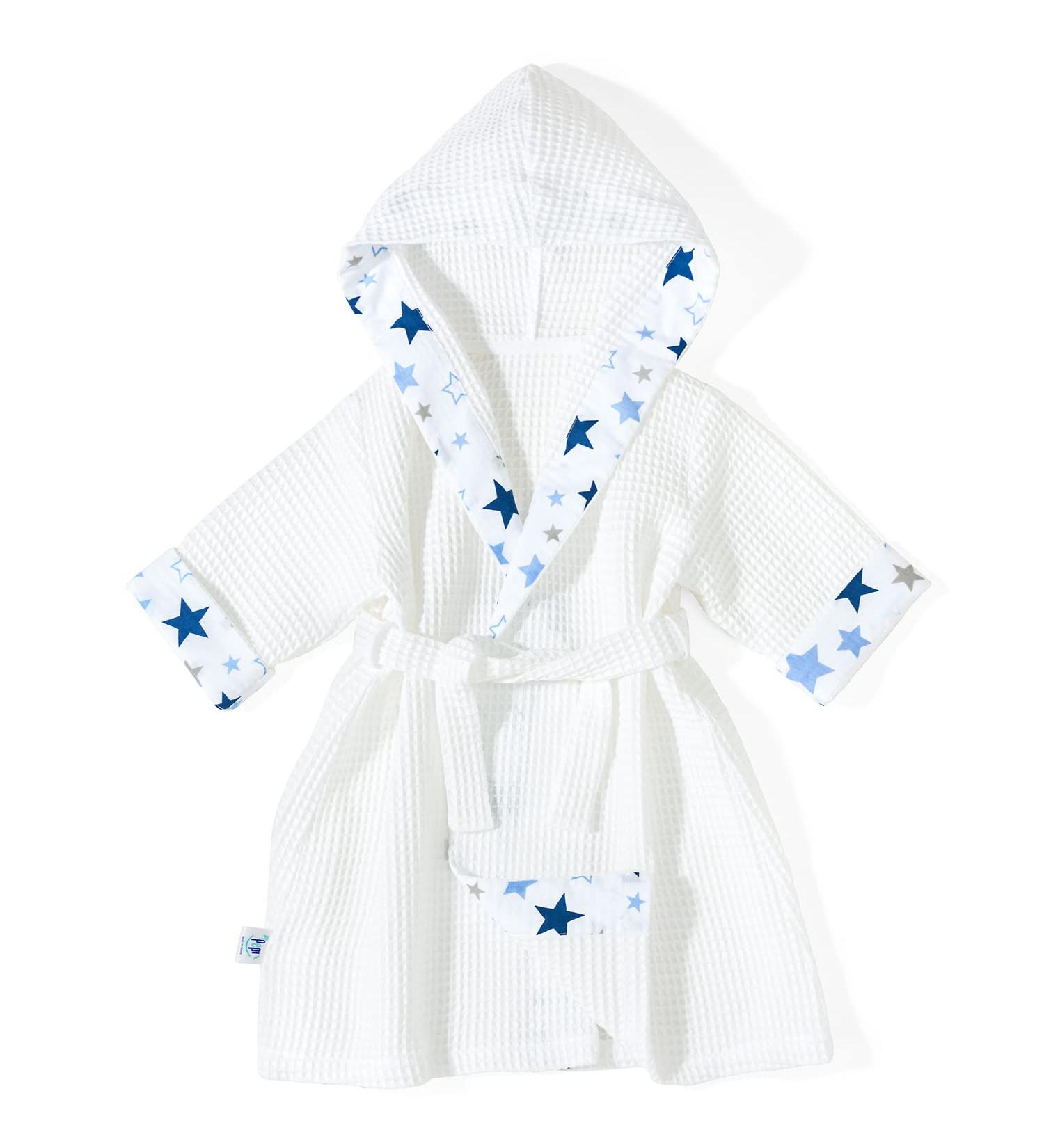 Buy Pepi Made in Poland Unisex Baby Bathrobe - 100% Cotton Children's Bathrobe with Hood - Milky Way Design - Perfect for Boys & Girls - Buy Online on GoSupps.com