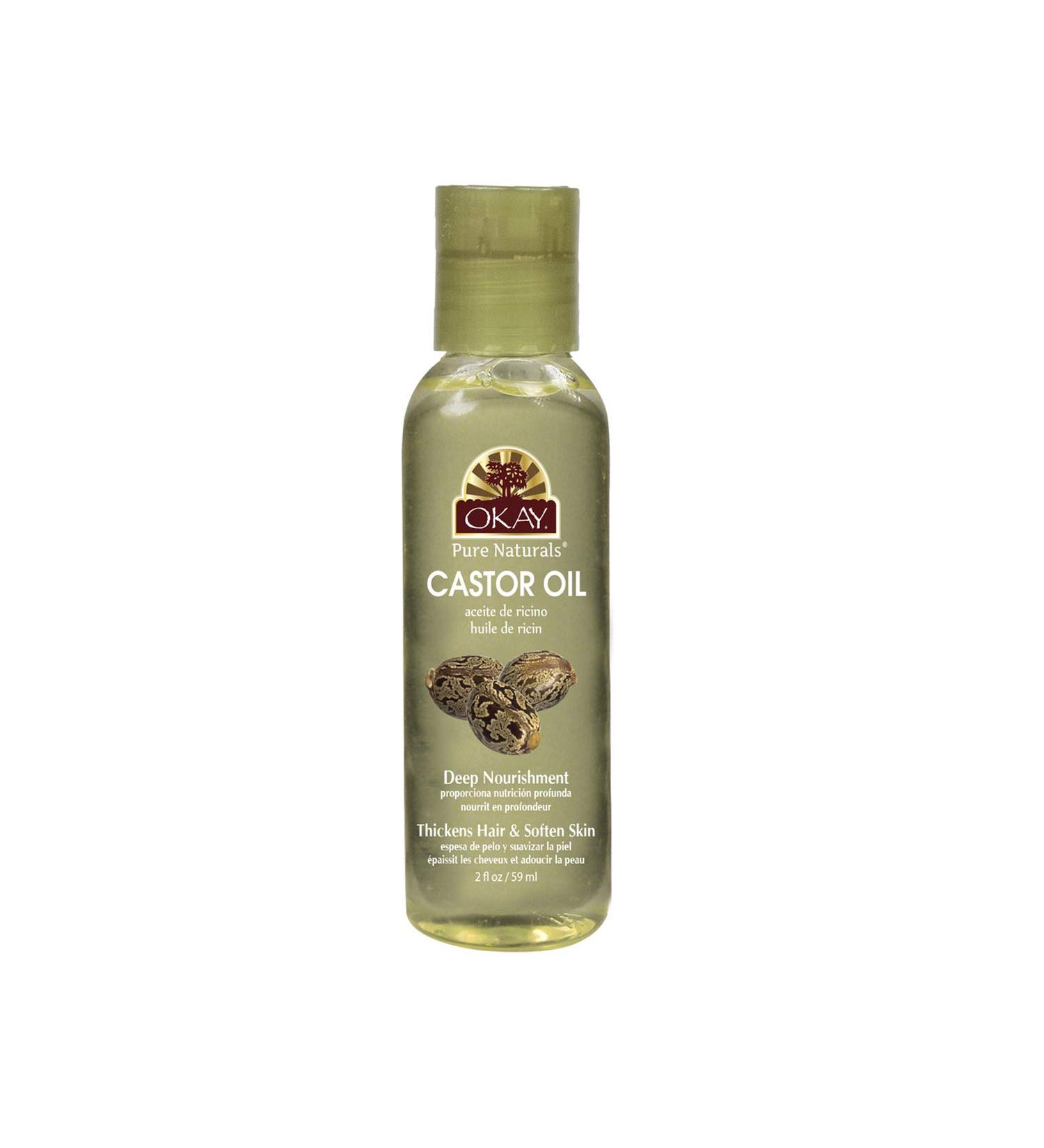 Okay castor oil for hair skin & body Green 2 Fluid Ounce (Pack of 12) castor 2 Fluid Ounce (Pack of 12)