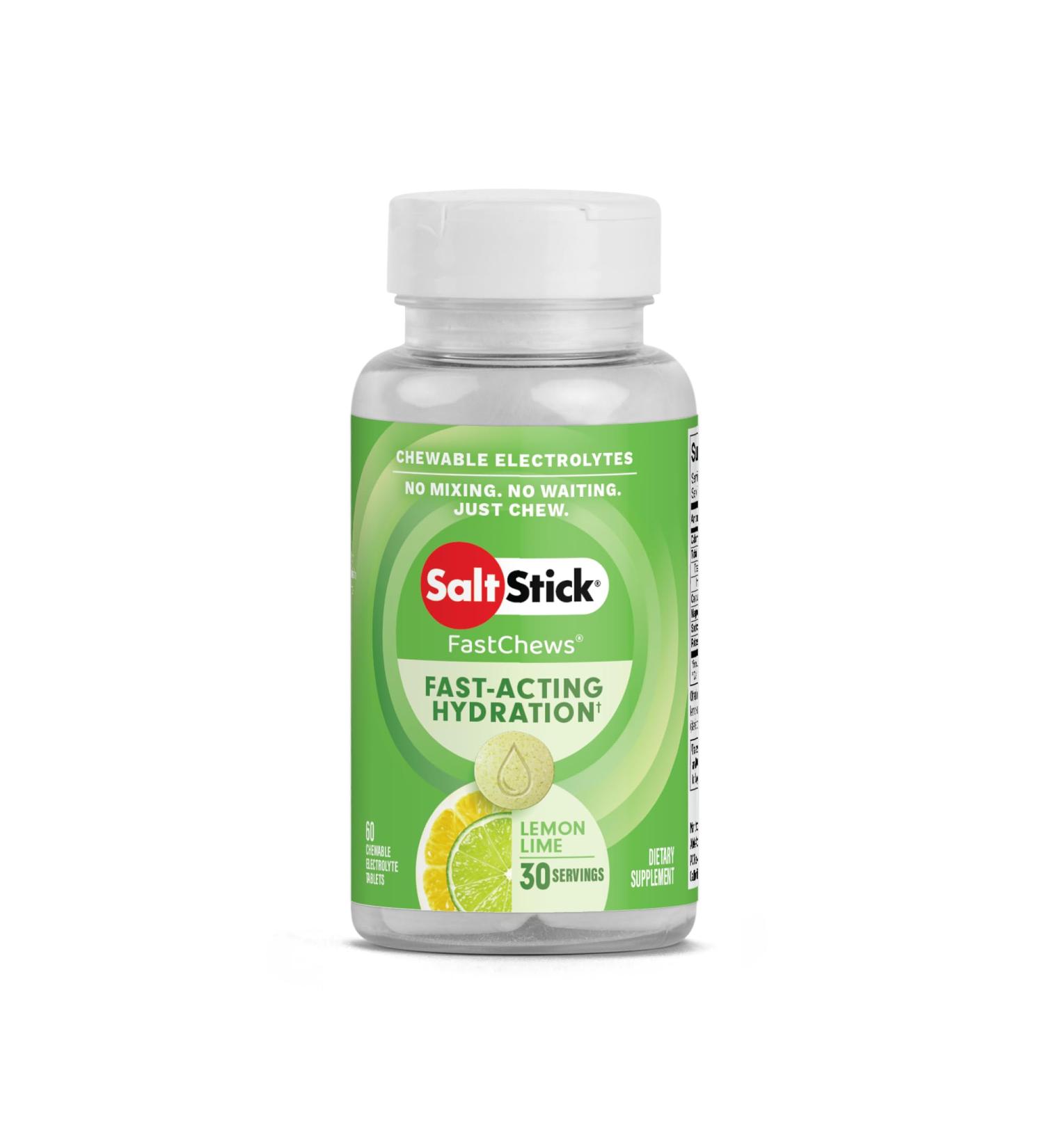 SALTSTICK Fastchews Citron - Boite de 60 pastilles electrolyte croquer - Buy Online on GoSupps.com