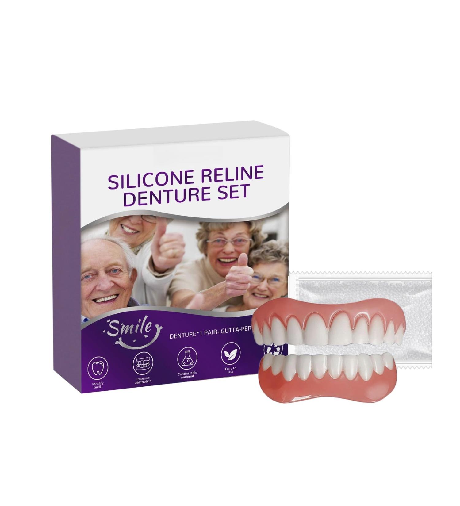 Denture Enhancement Kit - Smile Beauty Boost Set Comfortable Material Teeth Aesthetics Care Kit Natural-Looking Fake Teeth for Daily Use & Confident Grins - Buy Online on GoSupps.com