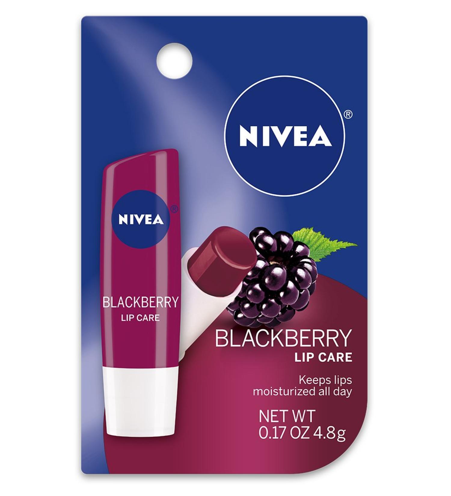 Nivea Lip Care Blackberry 0.17 Ounce (Pack of 48)
