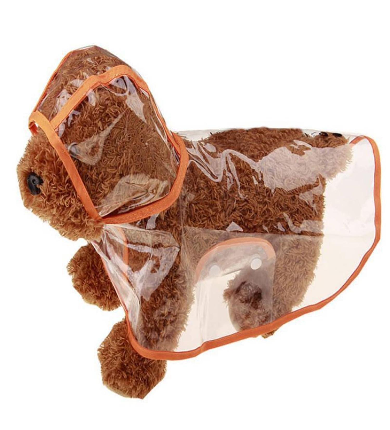 Shop Dec 1 PCs Orange Rain Jacket for Small Dogs | Durable Dog Raincoat for All Breeds - Perfect for Rainy Days | International Shipping Available - Buy Online on GoSupps.com