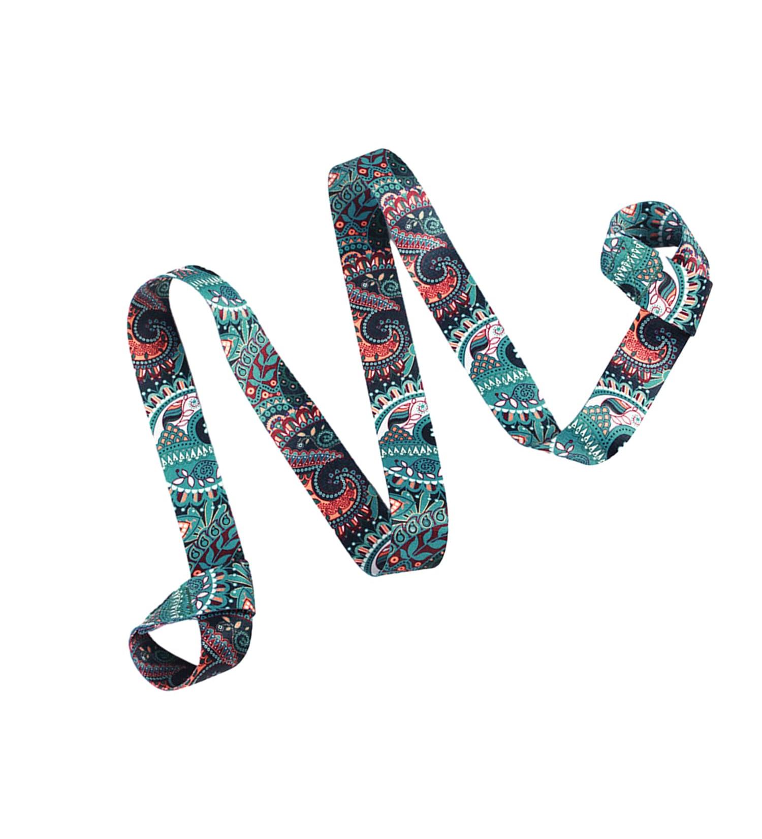 Buy Adjustable Yoga Mat with Carrying Strap - Green Fitness & Pilates Belts | International Shipping Available - Buy Online on GoSupps.com