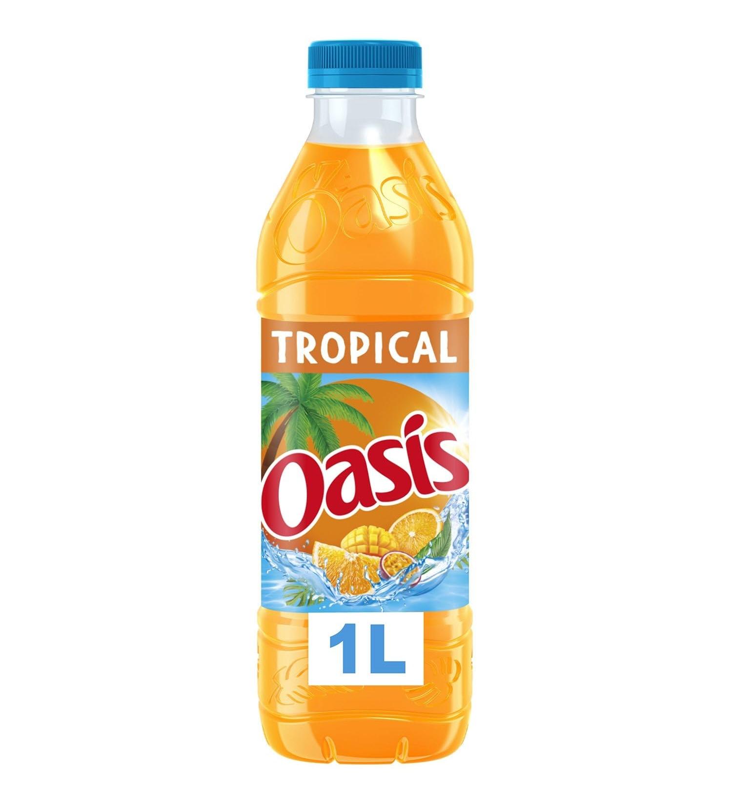 Boisson Aux Fruits Tropical OASIS - la bouteille de 1L Lot De 4 - Par Lot