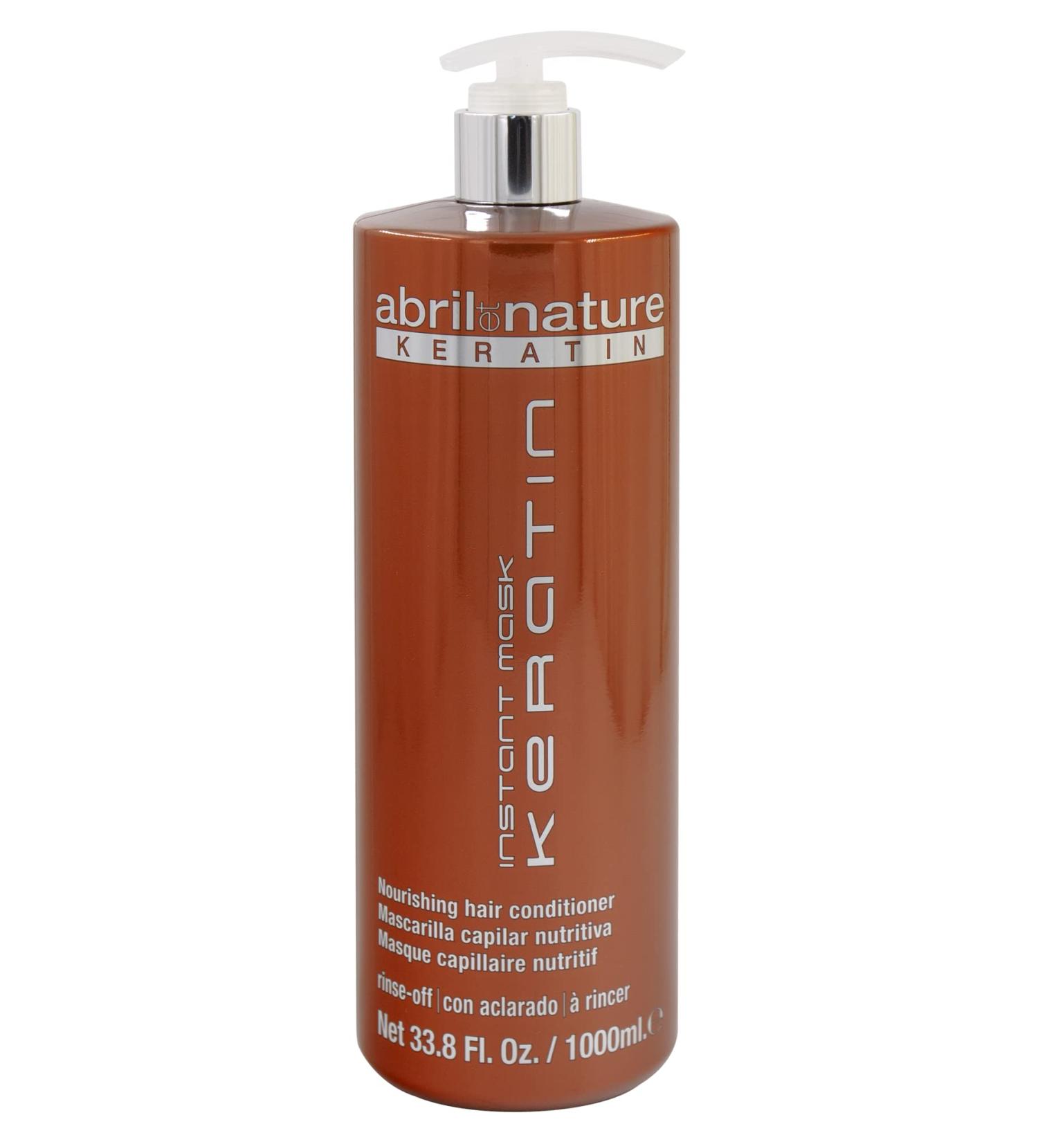 Abril et Nature Instant Keratin Mask 1000 ml | Anti-Frizz Hair Treatment for Stressed Hair - Strengthens Hair Fiber - Buy Online on GoSupps.com