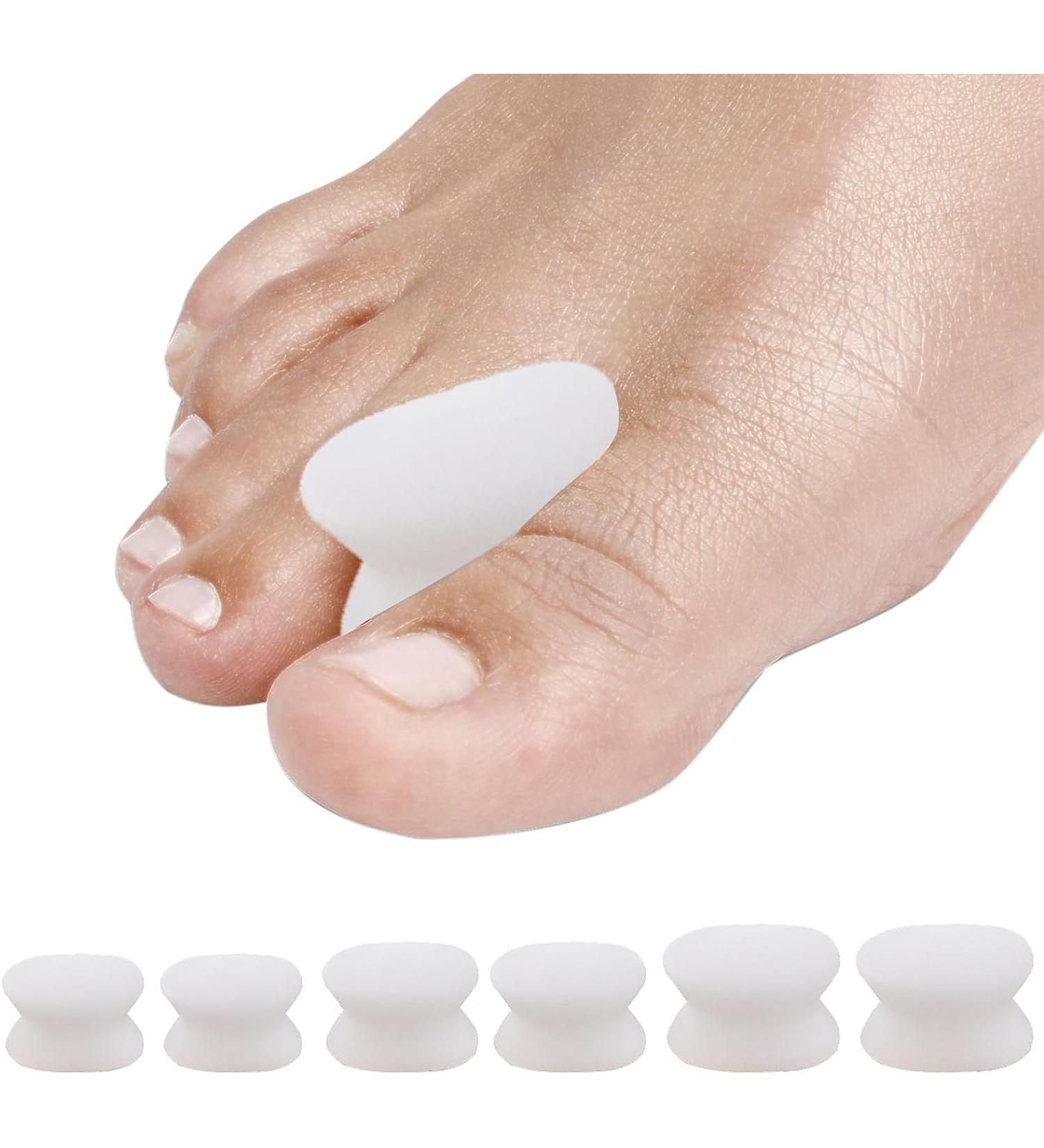 12 Set Silicone Gel Toe Spreaders - Soft & Comfortable Toe Separators for Hallux Valgus Overlapping Toes & Corns - Includes S M & L Sizes - Buy Online on GoSupps.com