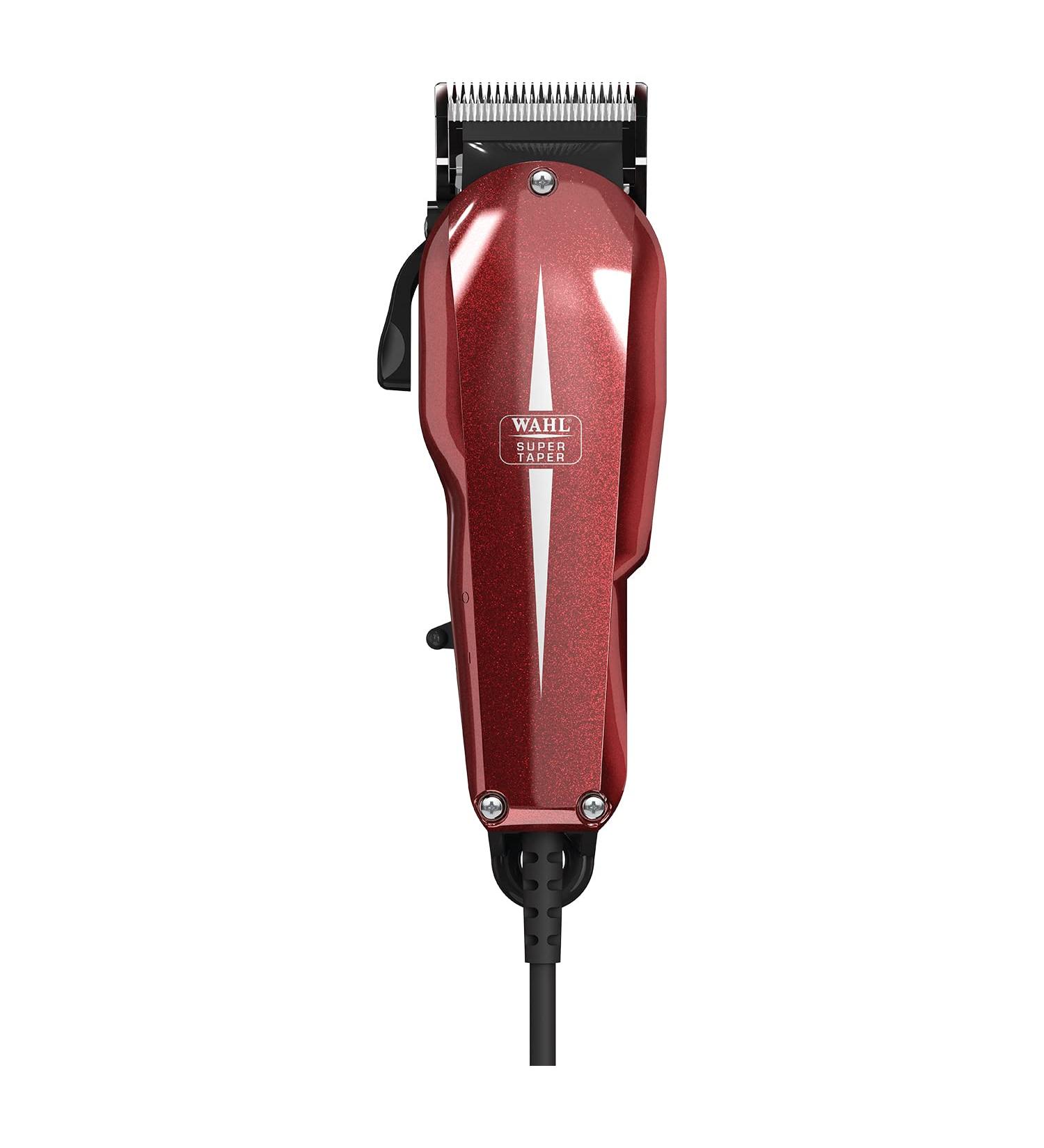Wahl Burgundy Super Taper Professional Hair Clippers Pro Haircutting Kit Clippers for Bulk Hair Removal Taper Fade Adjustable Lever Corded Lightweight Barbers Supplies - Buy Online on GoSupps.com