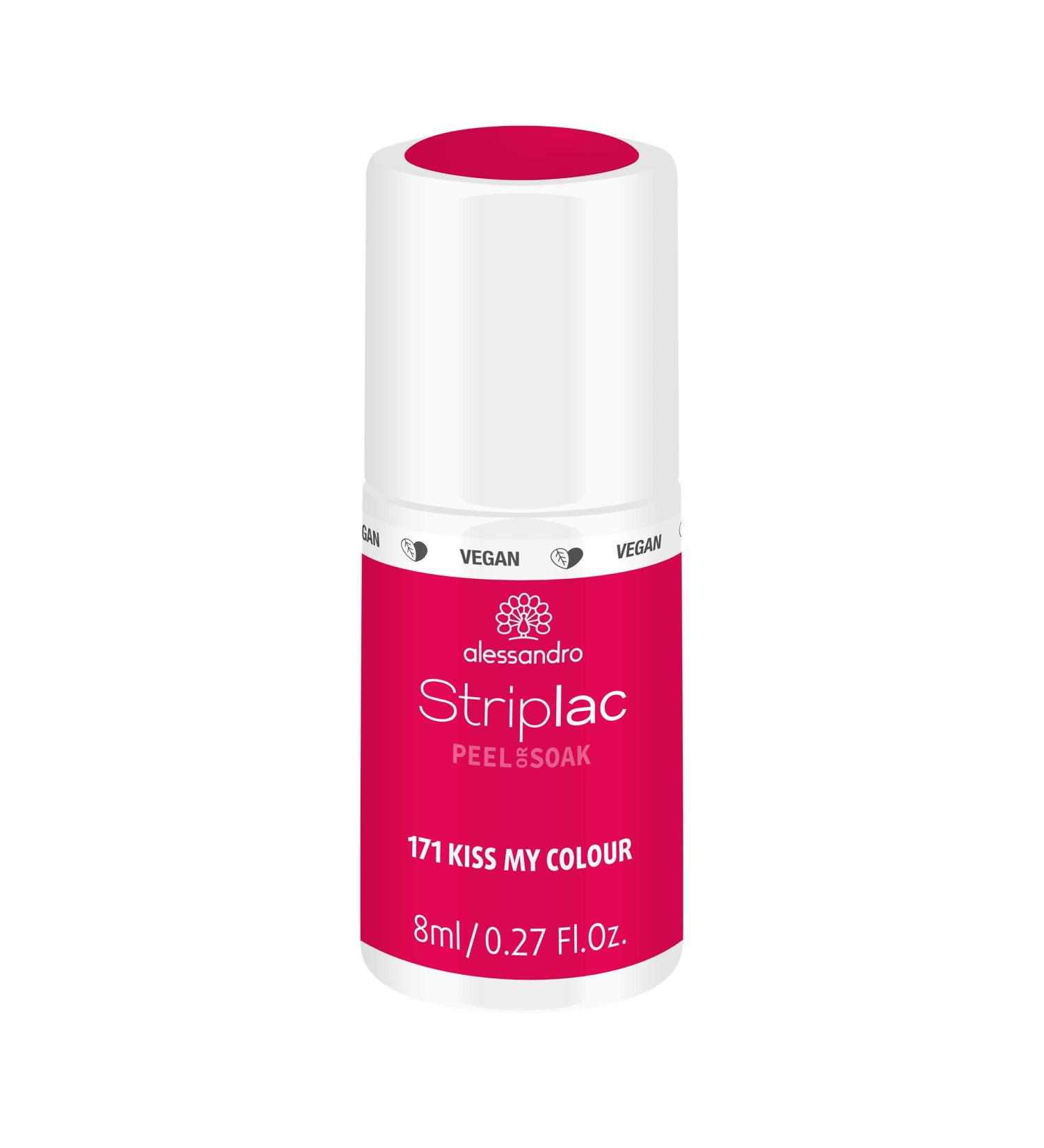 Alessandro Striplac UV Nail Polish - Kiss My Color | Gentle Long-Lasting Peel-Off Vegan | 8 ml - Buy Online on GoSupps.com