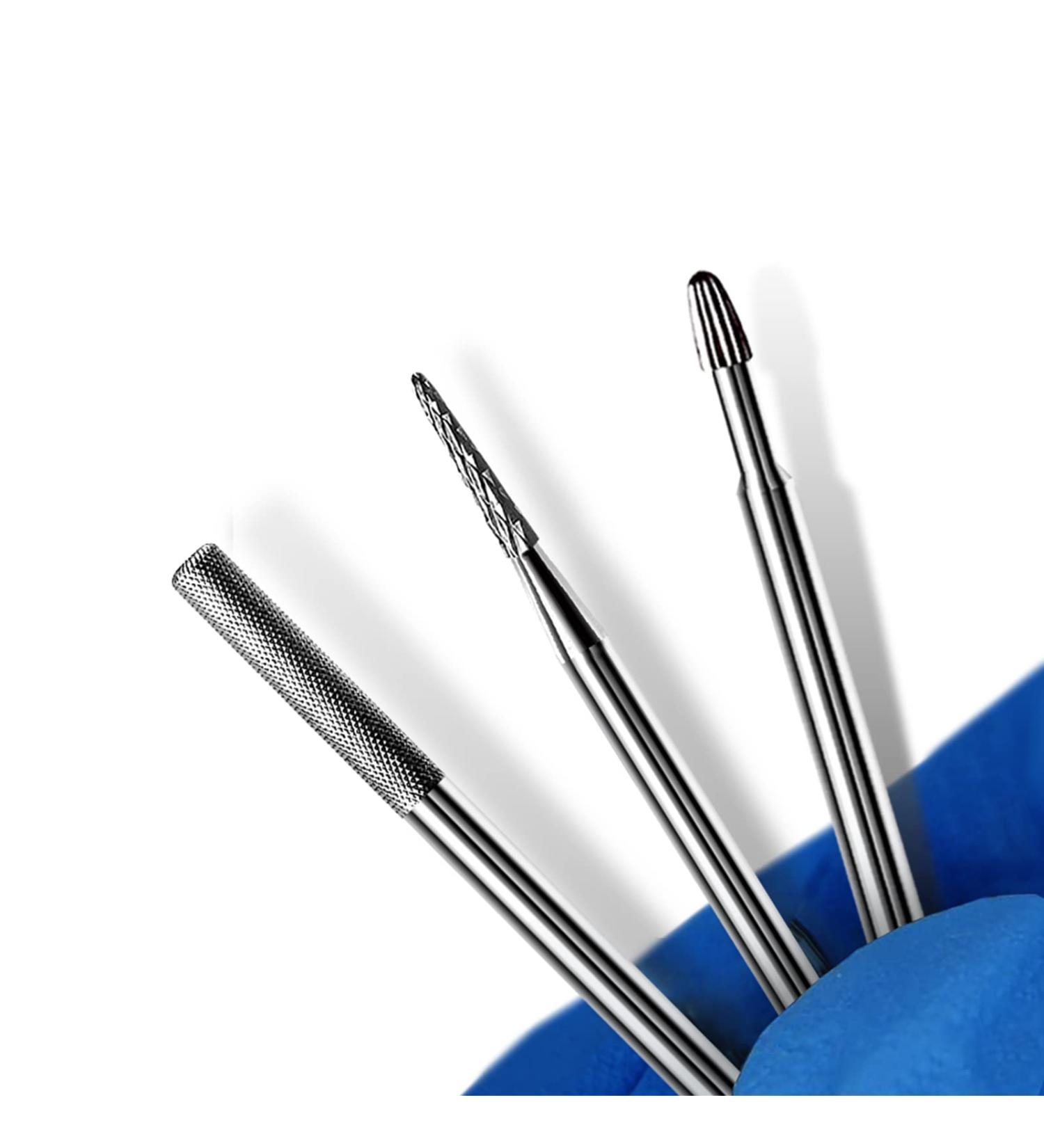 Corfulra 3Pcs Carbide Cuticle Nail Drill Bits Set - Professional Nail Tech Supplies for Precision Nail Preparation and Cuticle Removal - Buy Online on GoSupps.com