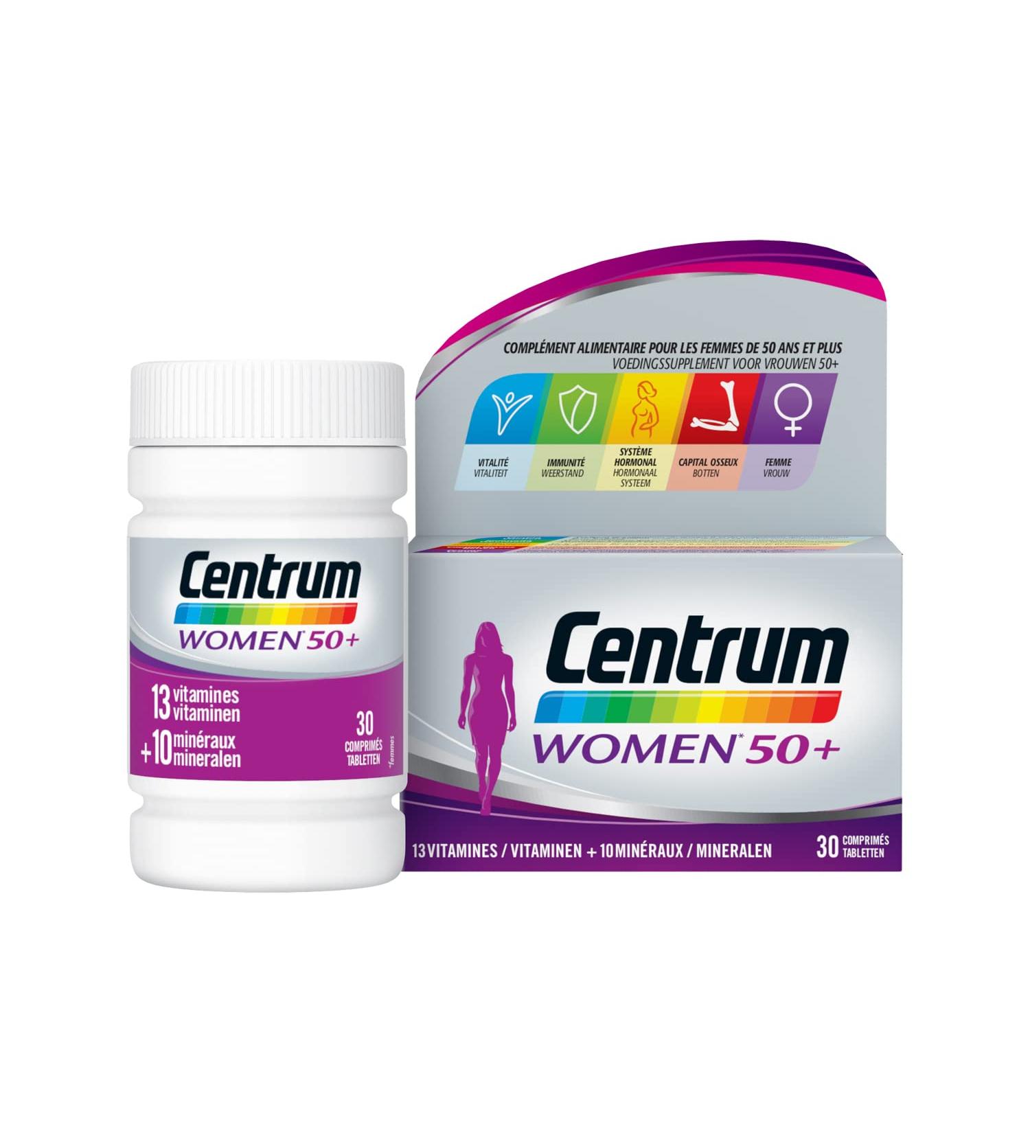 Centrum Women 50+ Multivitamins Woman Food Supplement For Women 50 Years Old 30 Tablets - Buy Online on GoSupps.com
