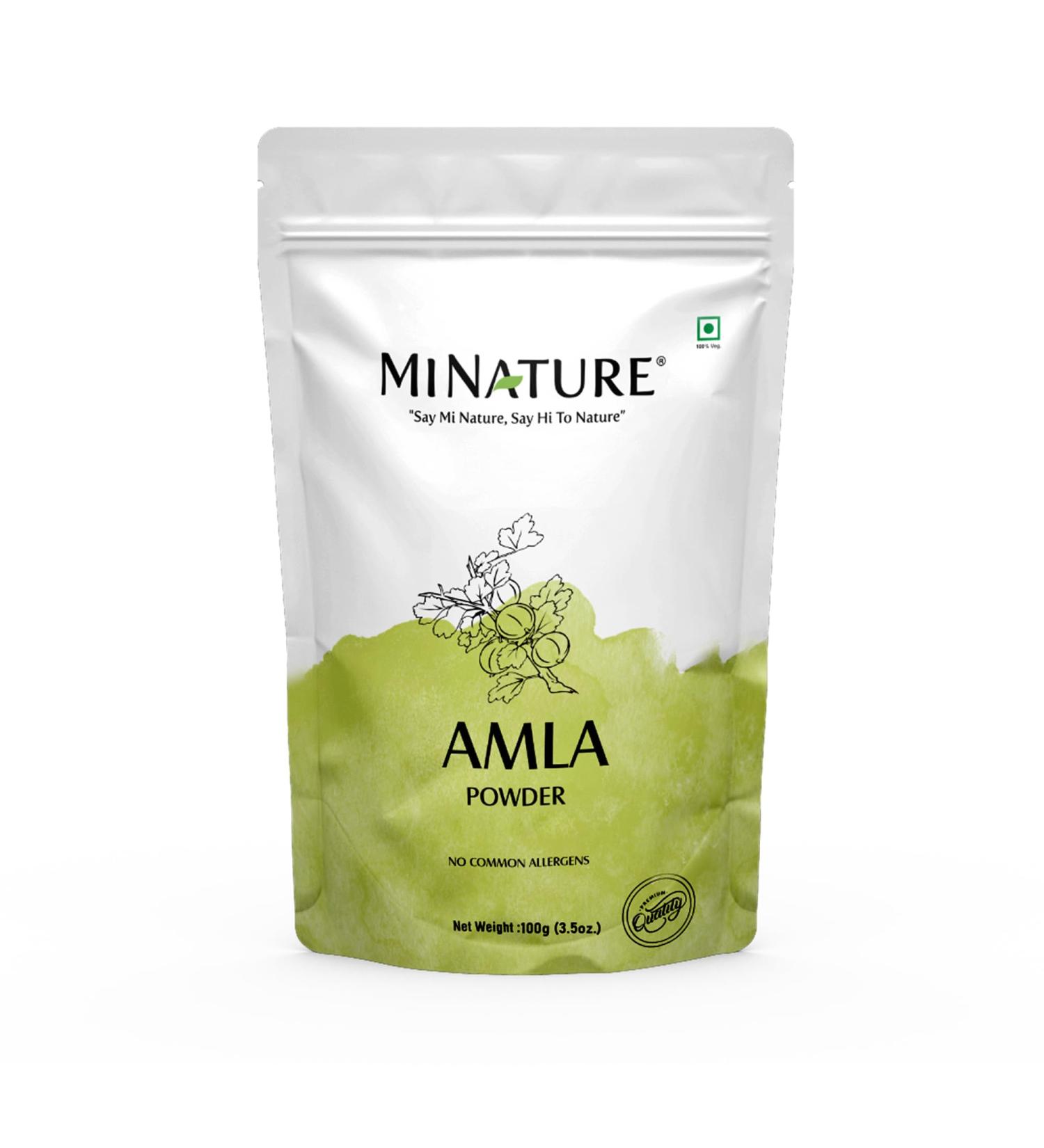 minature 100% Pure Amla Powder 100g (3.5 oz) |Natural Vitamin C Rich Indian Gooseberry Powder |Traditional Superfood for Hair Care| Skin Health & Immune Support - Buy Online on GoSupps.com