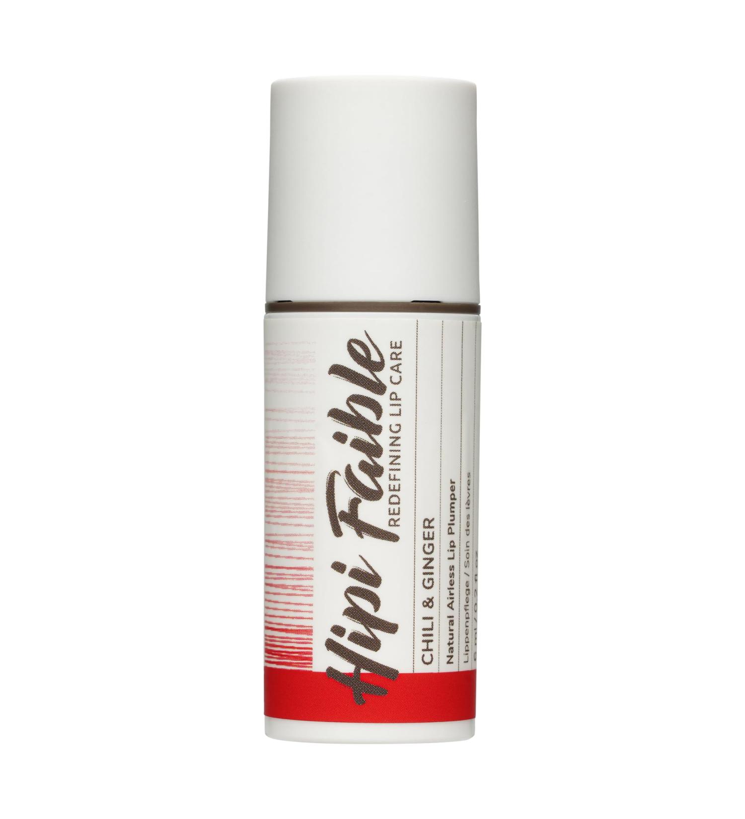 Hipi Faible Chili & Ginger Lip Plumper - 100% Natural German Lip Balm in Pump Dispenser - 6 ml - Buy Online on GoSupps.com