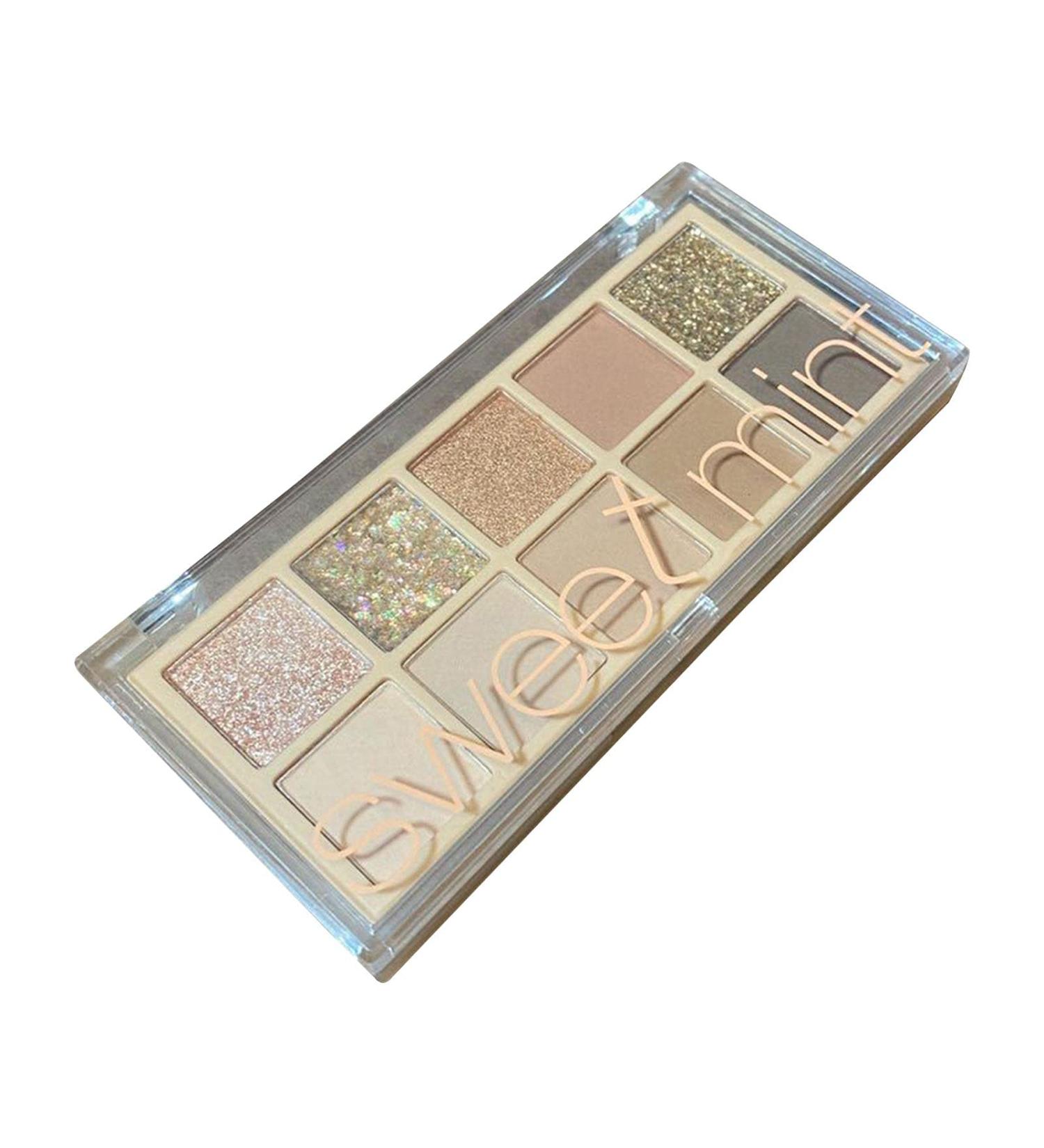 10 Colors Bright Glitter Eyeshadow Palette Natural High Pigmented Shimmer Makeup Colorful Vibrant Make Up Pallets Kit Sillervan 02# - Buy Online on GoSupps.com