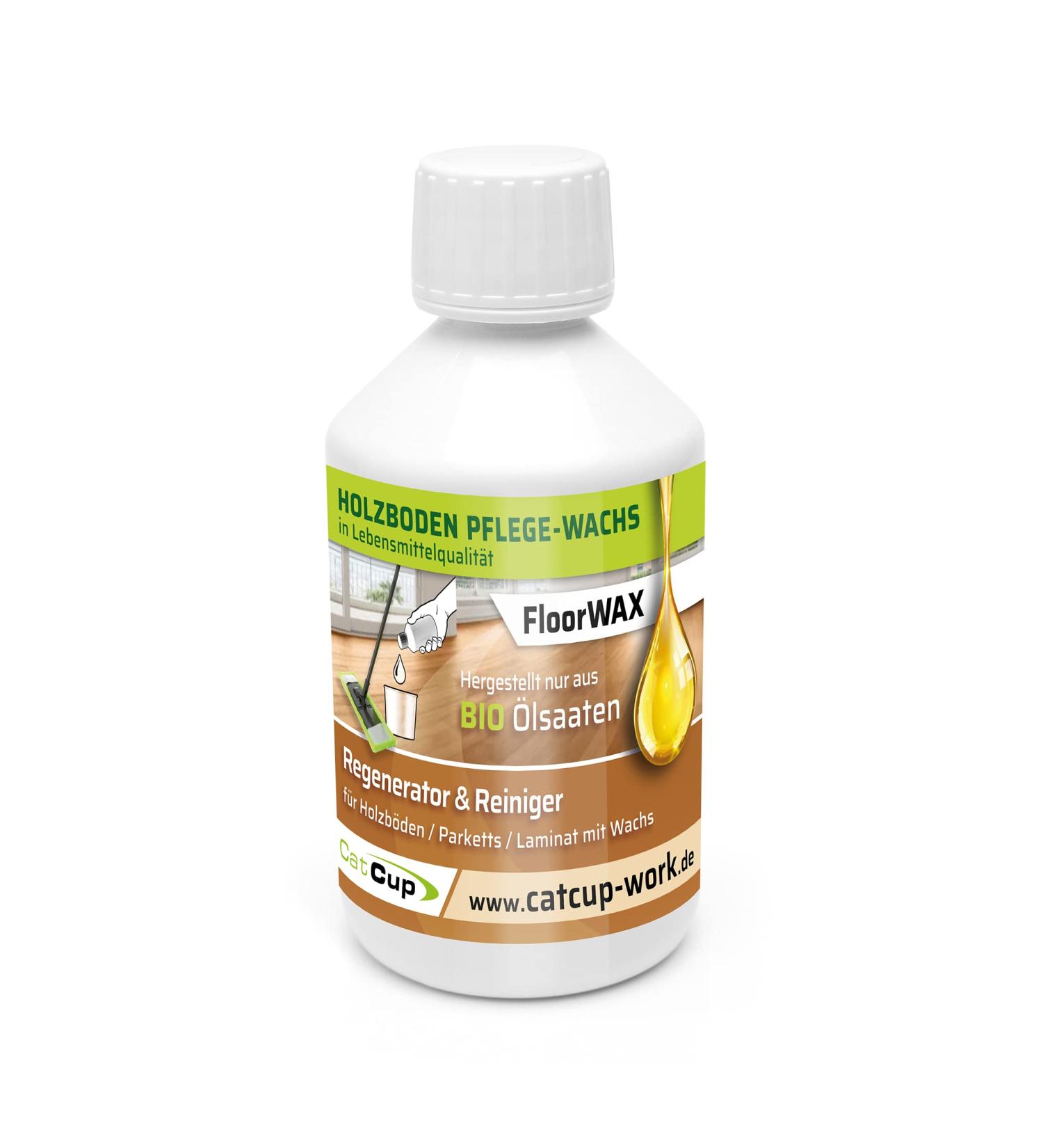 Catcup Floorwax Bio - Natural Wooden Floor Care & Regenerator with Beeswax | 500ml Parquet & Laminate Sealant - Buy Online on GoSupps.com