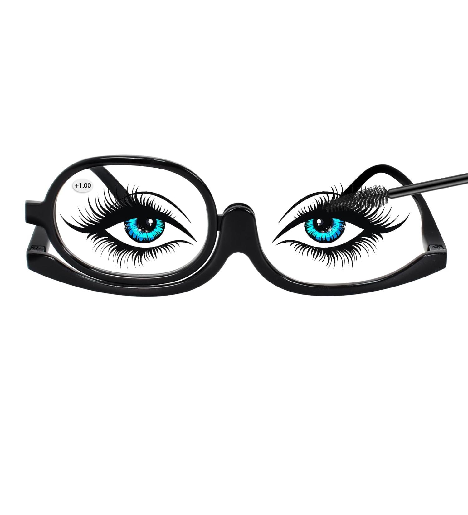 Buy Make-Up Glasses | Portable 2.5x Reading Aid | Enlarged Rotating Flip Down Cosmetic Glasses for Women - Buy Online on GoSupps.com