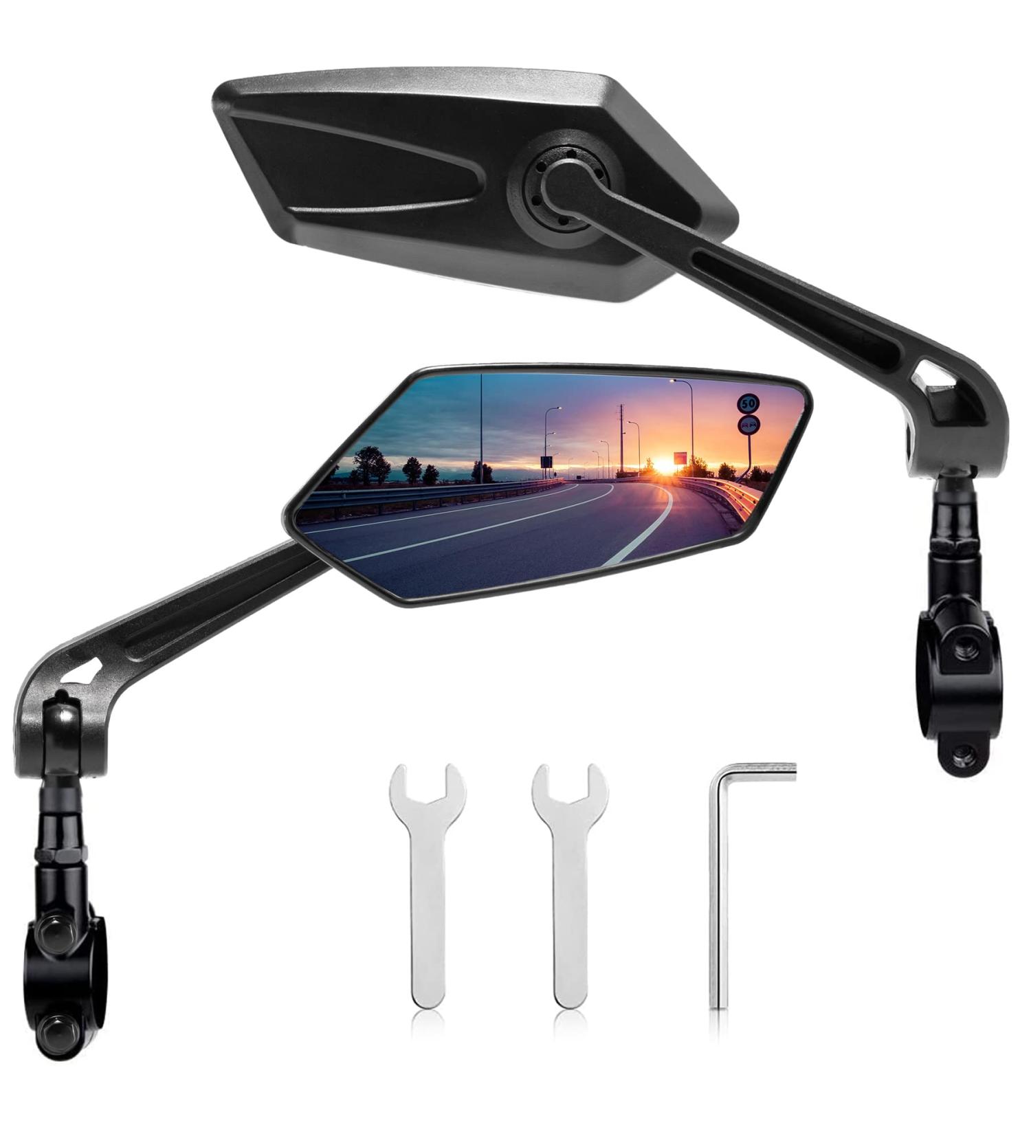 HD Blast-Resistant Adjustable Rotatable Bike Mirror - Rearview Bicycle Mirror (2PCS) - Buy Online on GoSupps.com