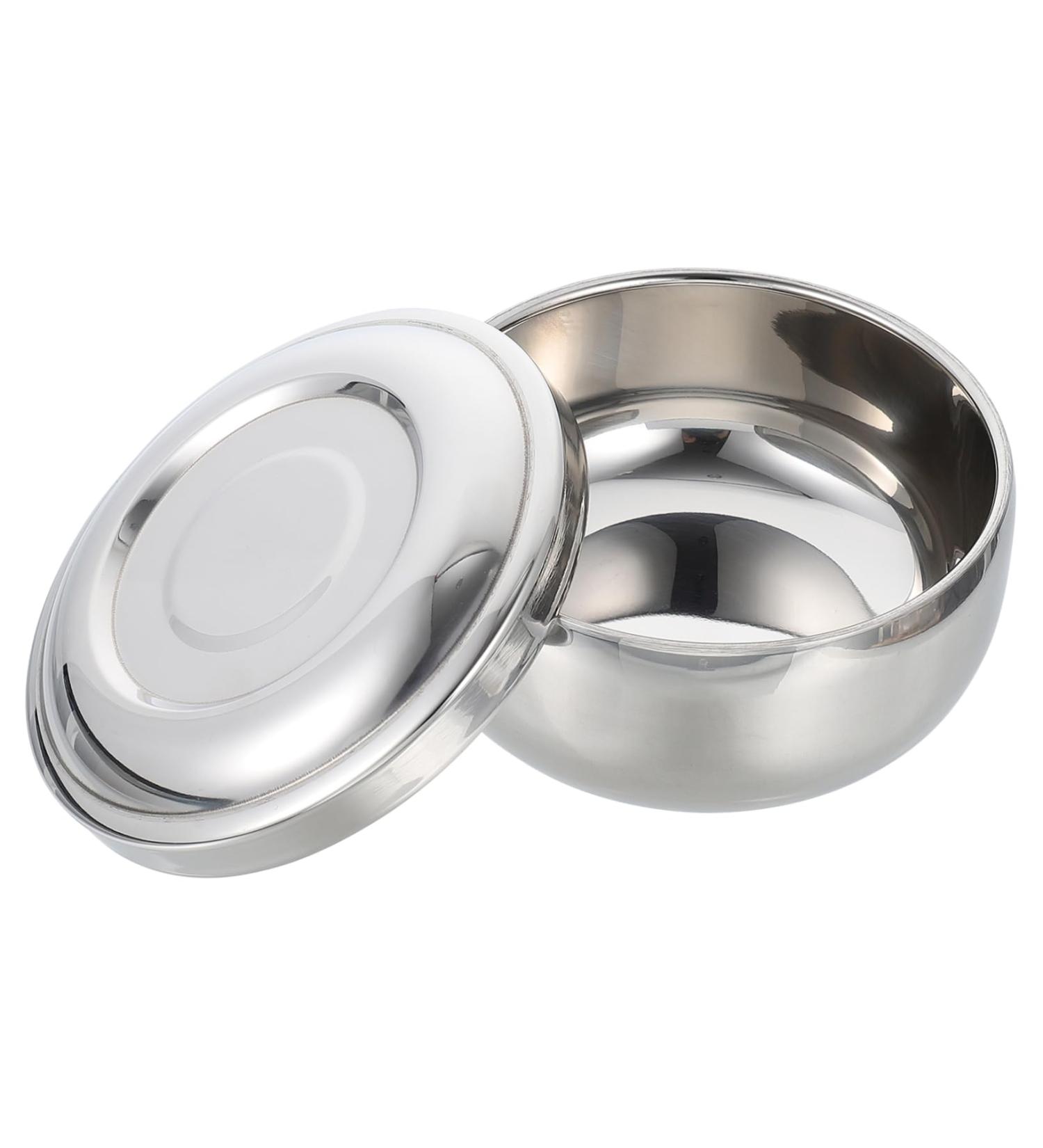 Angoily Stainless Steel Razor Shell Foam Bowl - Travel Shaving Accessory for Men | Practical Razor Container | 11x5.5cm - Buy Online on GoSupps.com