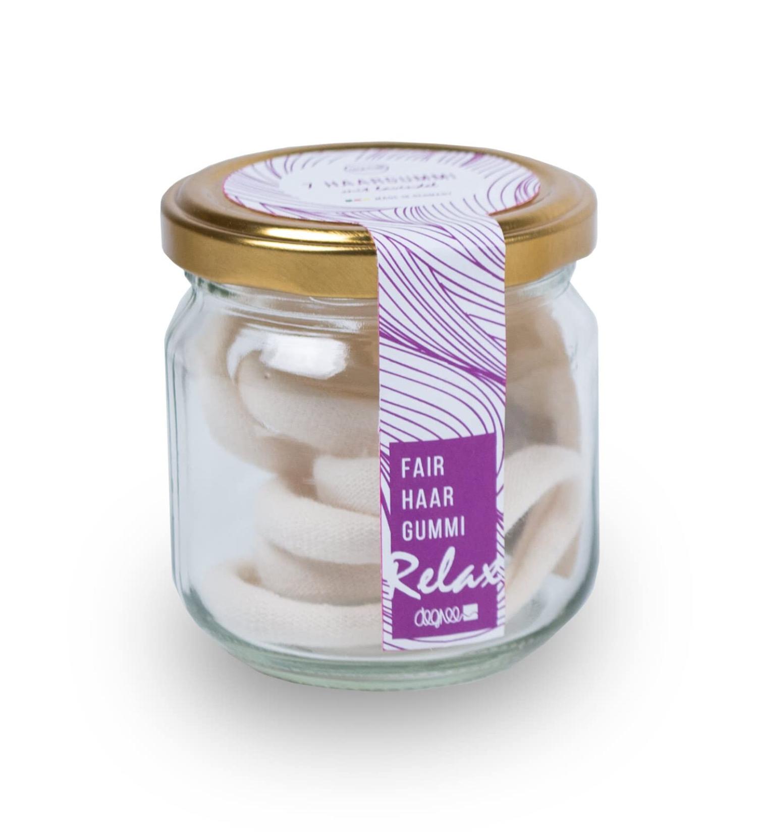 Fairhair Hair Tie Set - 7 Organic Cotton Hair Bands | Lavender Fragrance | Gentle for All Hair Types | Made in Germany - Buy Online on GoSupps.com