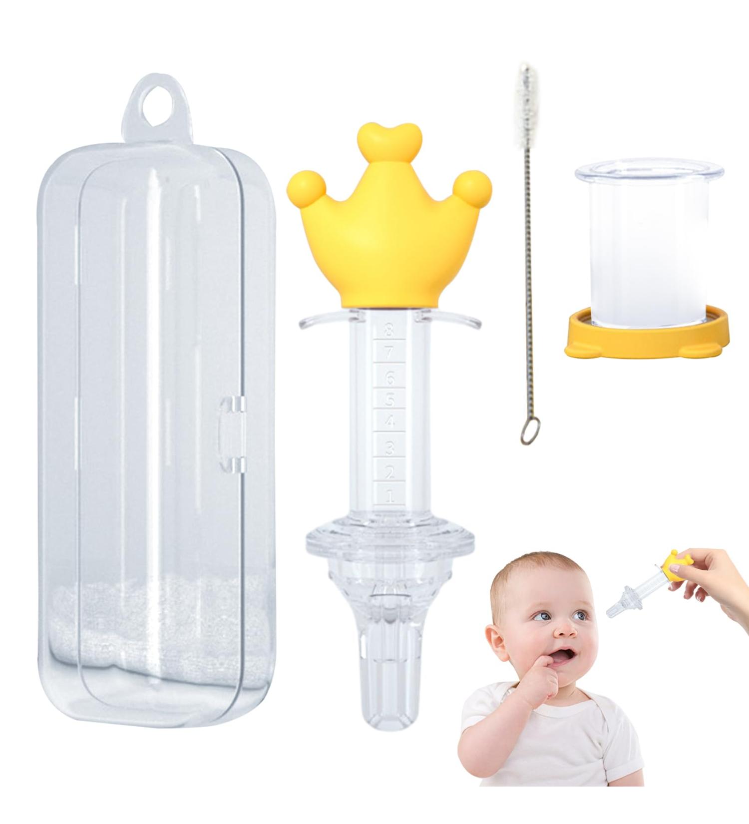 Shop Baby Injection Medication Dispenser | Oral Medicine Droppers & Pacifier for Newborns | Wobblo Yellow Feeding Utensils - Buy Online on GoSupps.com