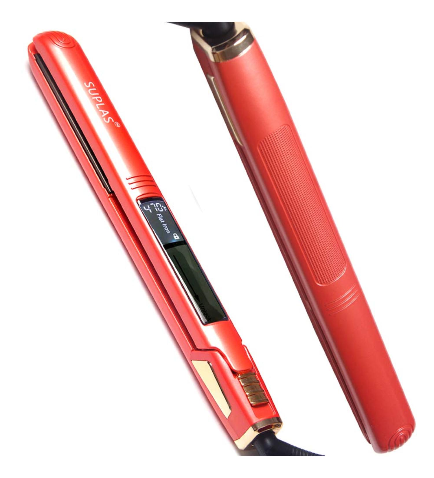 Nano Titanium-Plated Ultra-Thin Straightening Iron | Professional Salon Hair Straightener for International Shipping - Buy Online on GoSupps.com