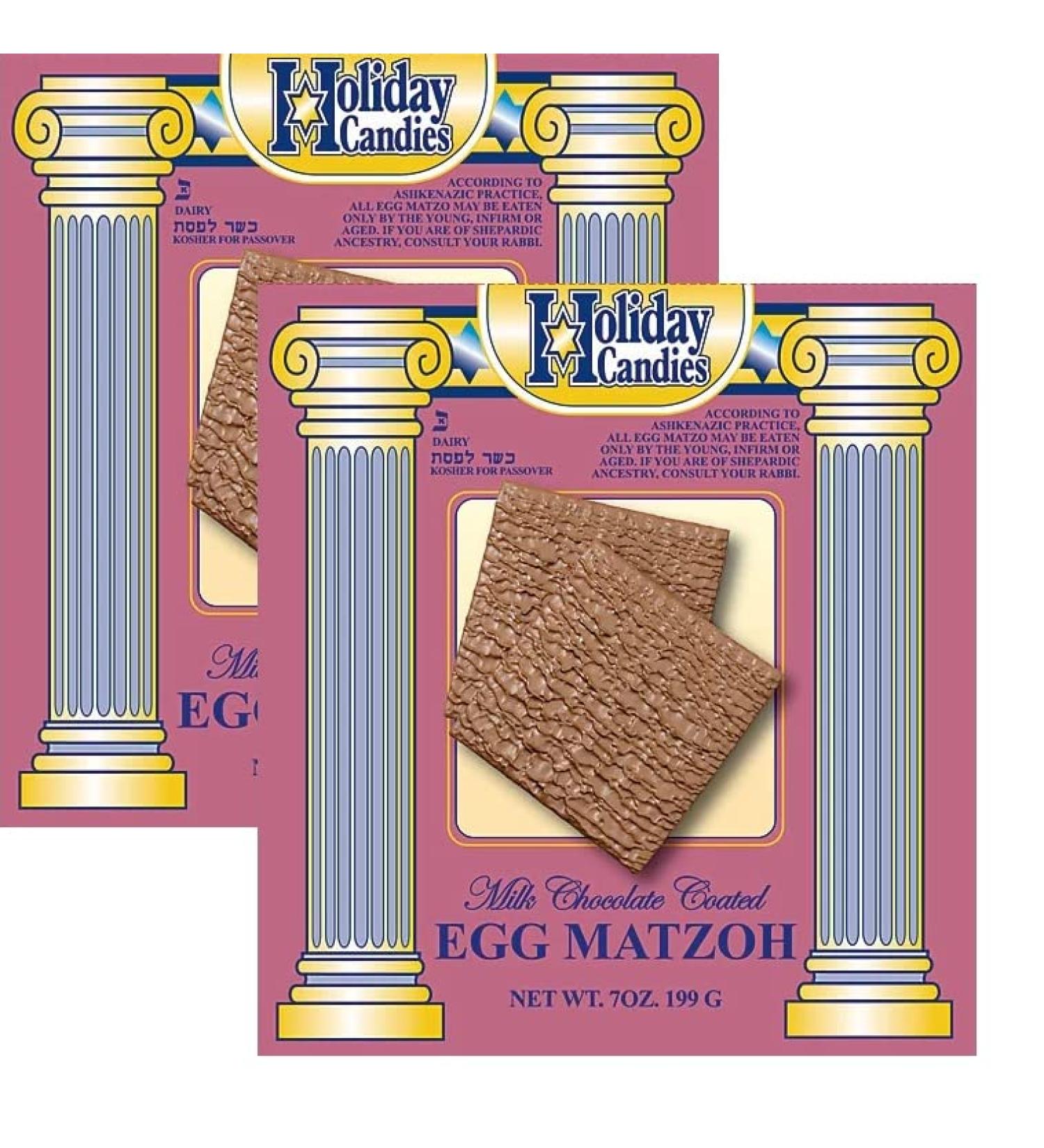 Passover Milk Chocolate Covered Egg Matzo, 7 oz, 2-Pack