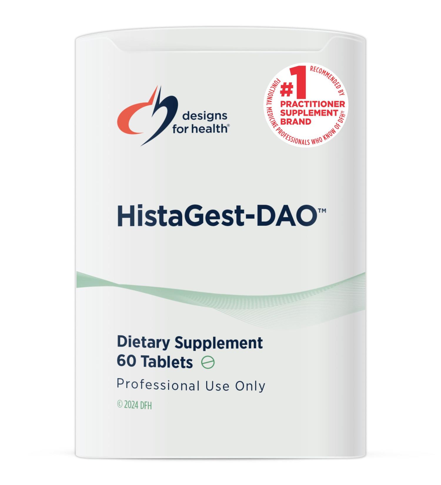 Designs for Health HistaGest-DAO - Diamine Oxidase DAO Enzyme to Support Digestion of Histamine-Containing Foods - 20 000 HDU DAO Diamine Oxidase Enzymes (60 Gastro-Resistant Tablets) - Buy Online on GoSupps.com