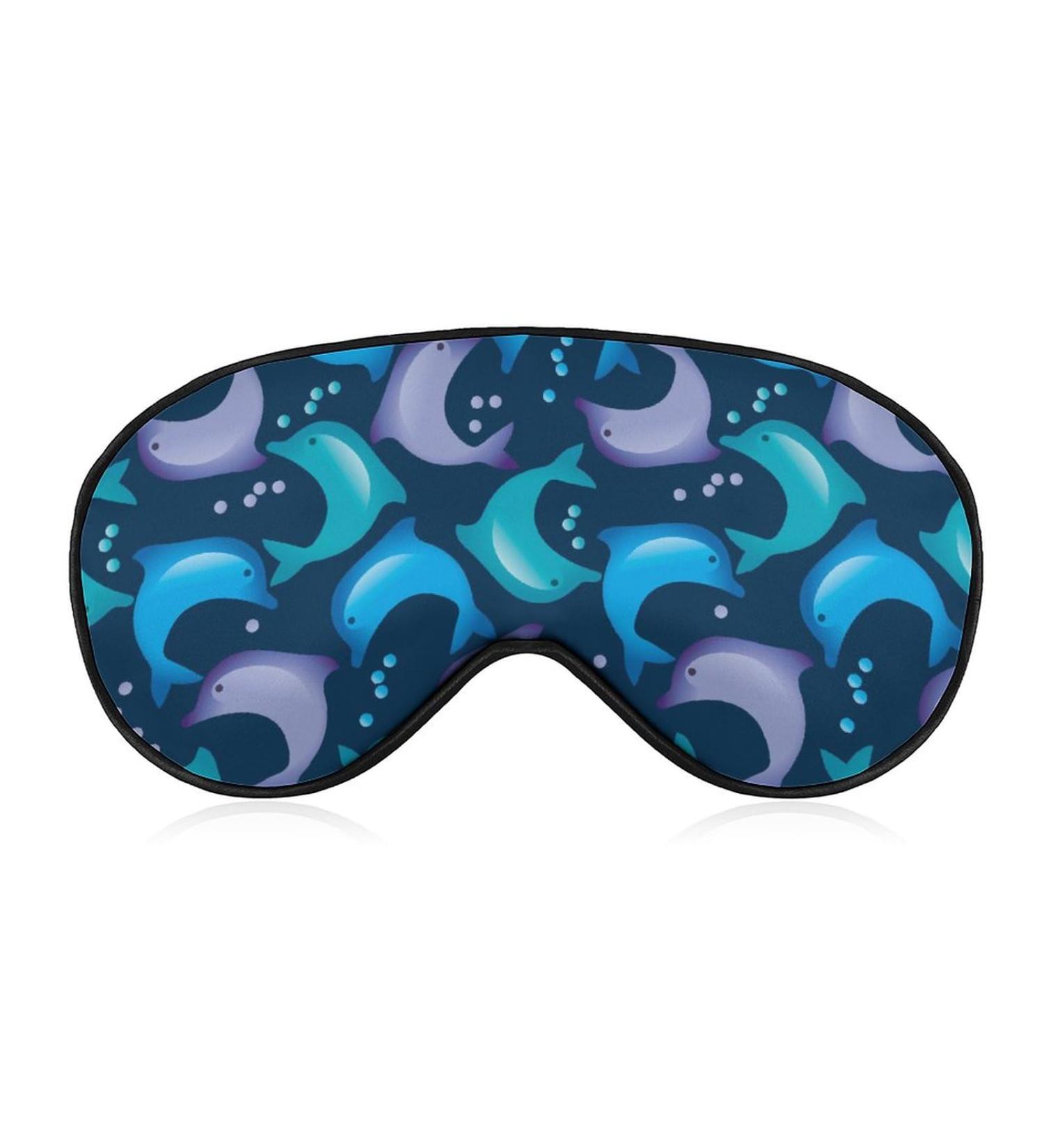 Dolphins and Bubbles Sleep Mask - Adjustable Eye Cover for Sleeping and Travel - Men, Women - Blocks Light for Restful Sleep - Buy Online on GoSupps.com