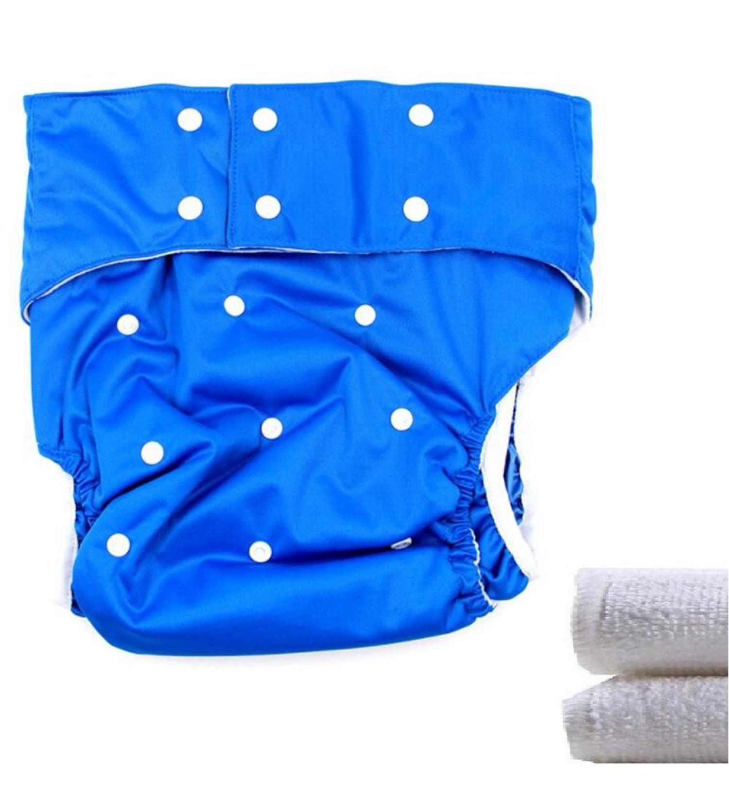 Lukloy Cloth Diapers for Adults - Washable Adjustable Leakage-Proof | 2 Incontinence Performances - Dark Blue - Buy Online on GoSupps.com