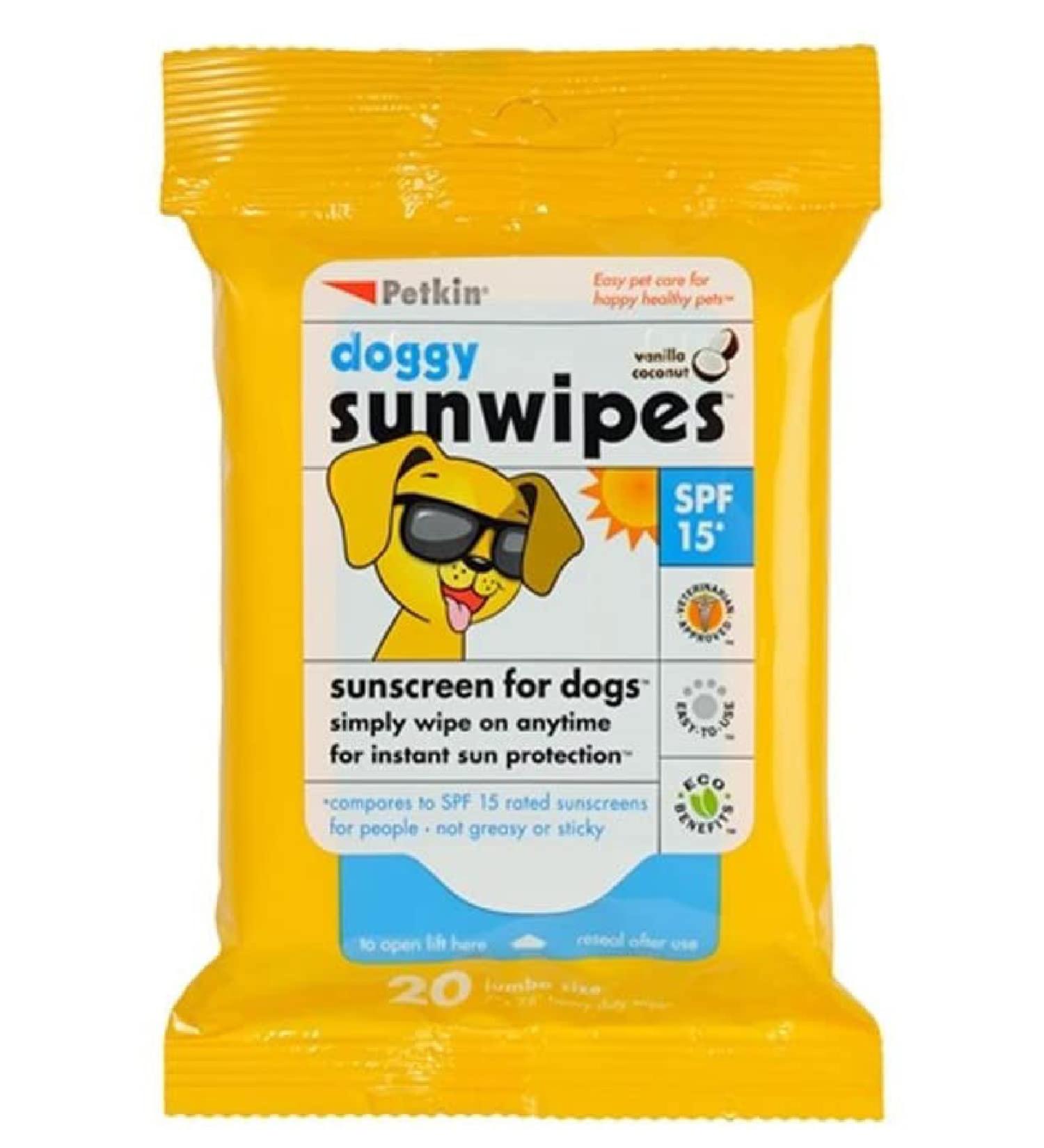 Petkin SPF15 Sunscreen Wipes - Buy Online on GoSupps.com