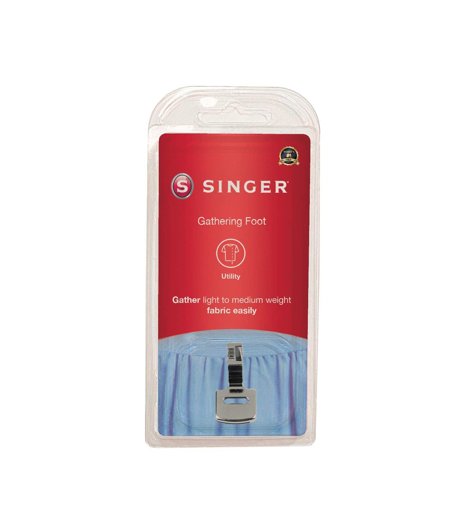 SINGER Gathering Presser Foot for Low-Shank Sewing Machines - Trim, Hem, and Stitch Effortlessly with Zig-Zag and Over-Edge Stitches - Buy Online on GoSupps.com