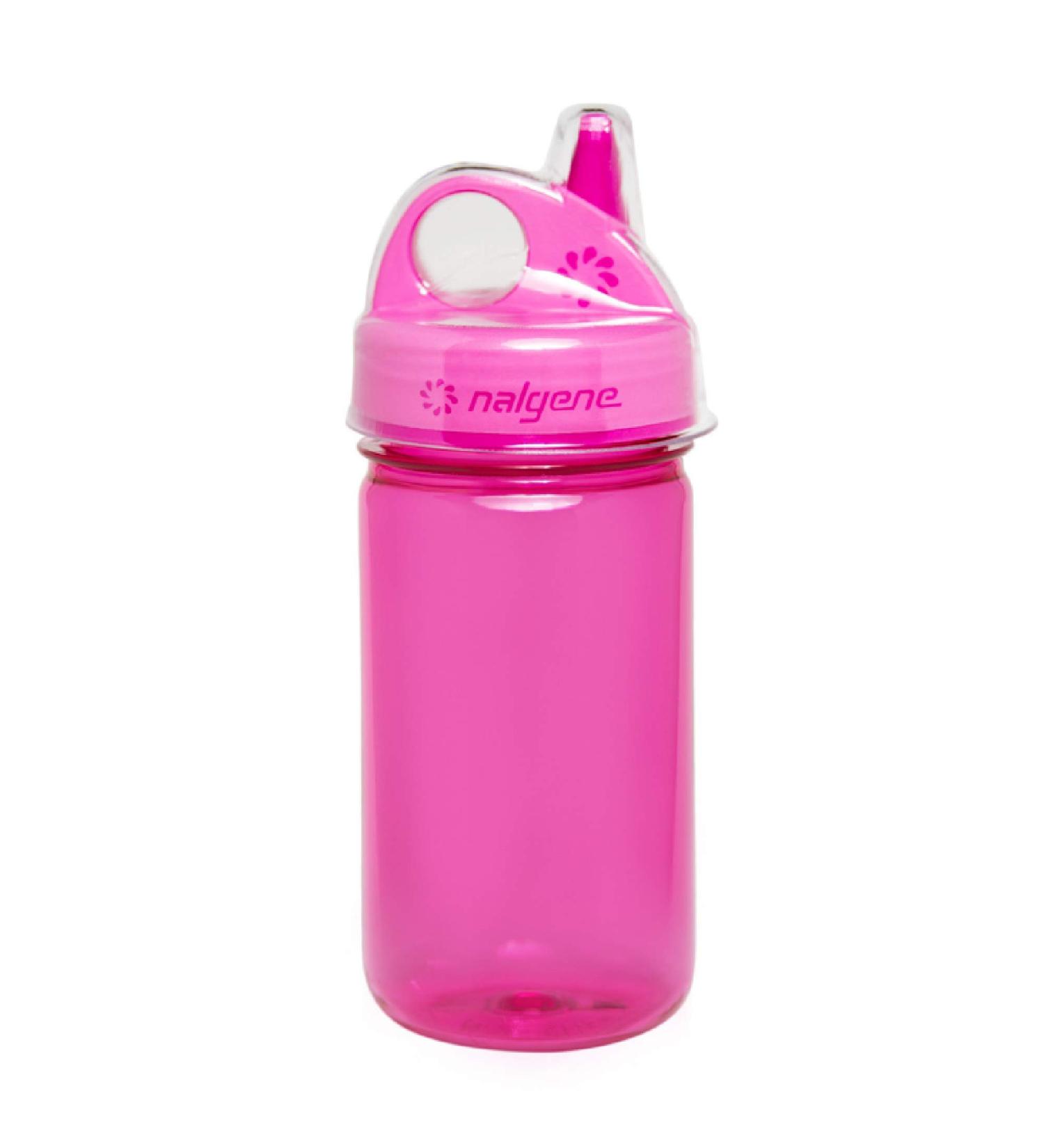 Nalgene Kids Grip-N-Gulp Water Bottle | Leak Proof Sippy Cup | BPA/BPS Free | 12oz Pink | Dishwasher Safe - Buy Online on GoSupps.com