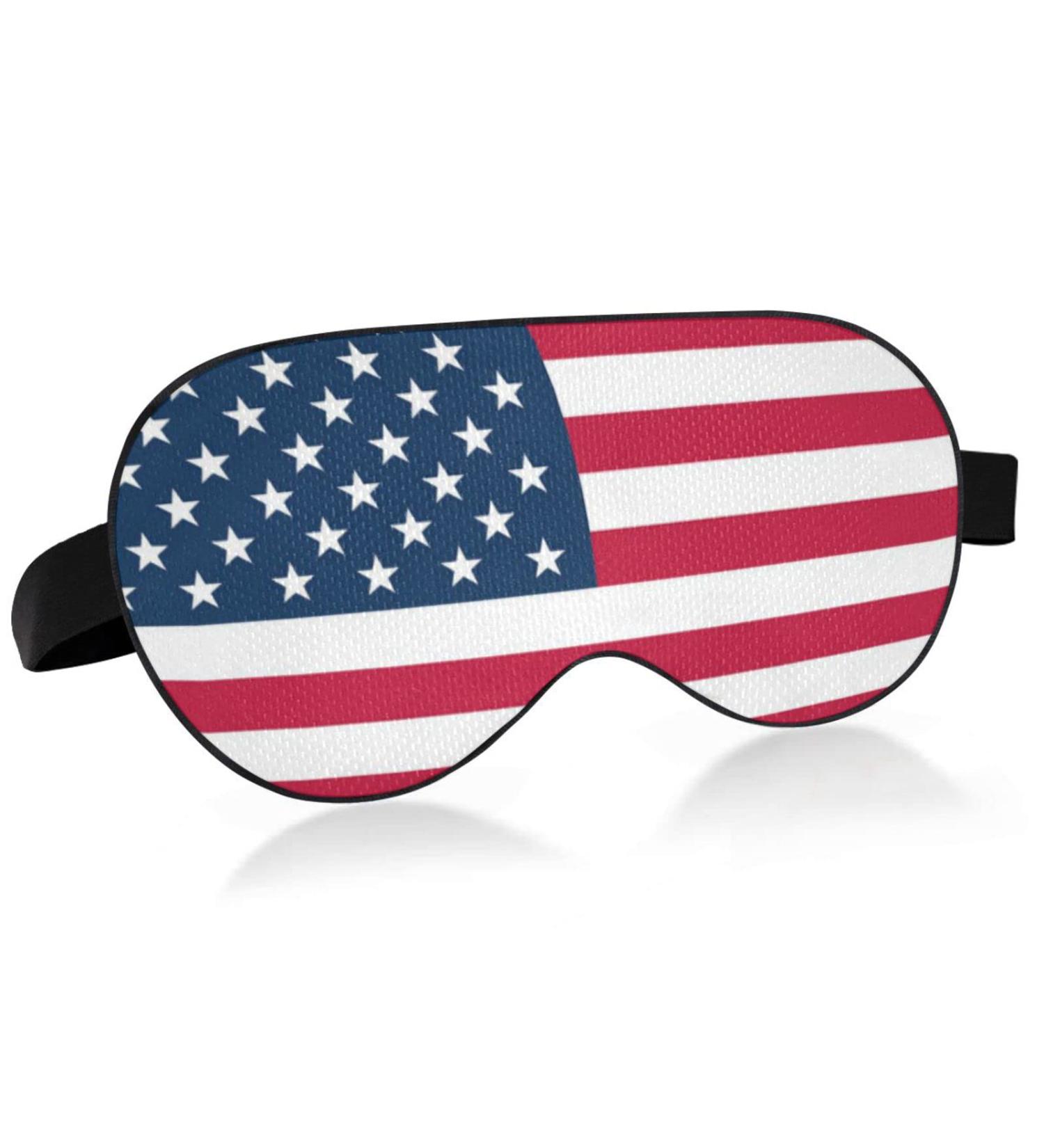 American Flag Design Breathable Sleeping Eye Mask for Cool Summer Rest - Elastic Contoured Blindfold for Women & Men - Buy Online on GoSupps.com