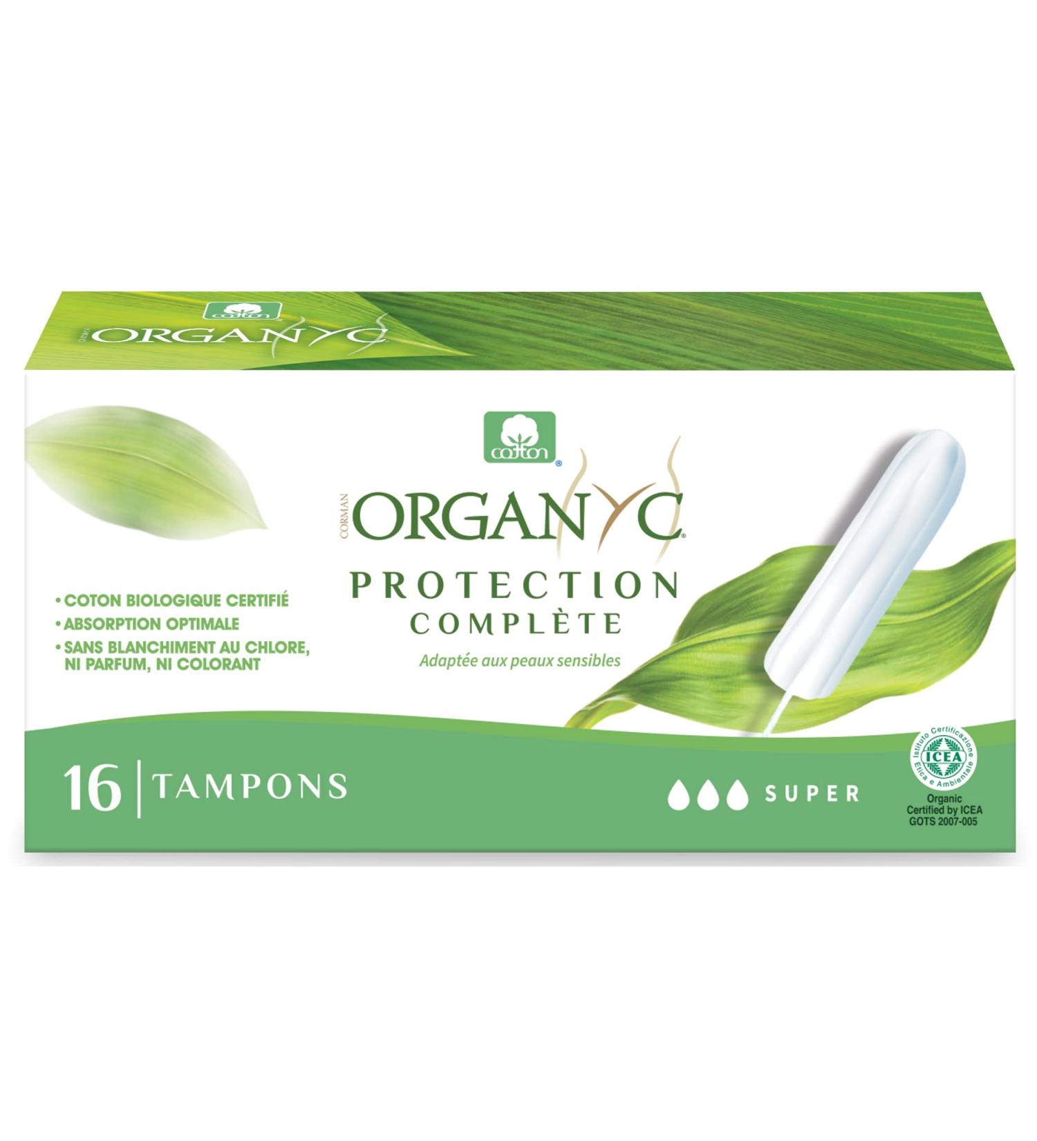 Organyc 100% Certified Organic Cotton Tampons - Super, No Applicator - 16 Count, Mini, White - Buy Online on GoSupps.com