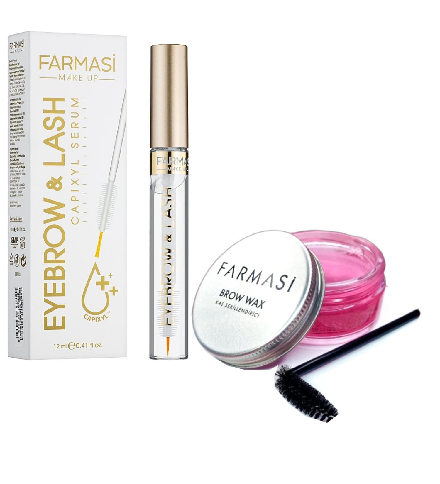 Farmasi Brow & Lash Nourishing Set: Styling Brow Wax & Growth-Boosting Serum