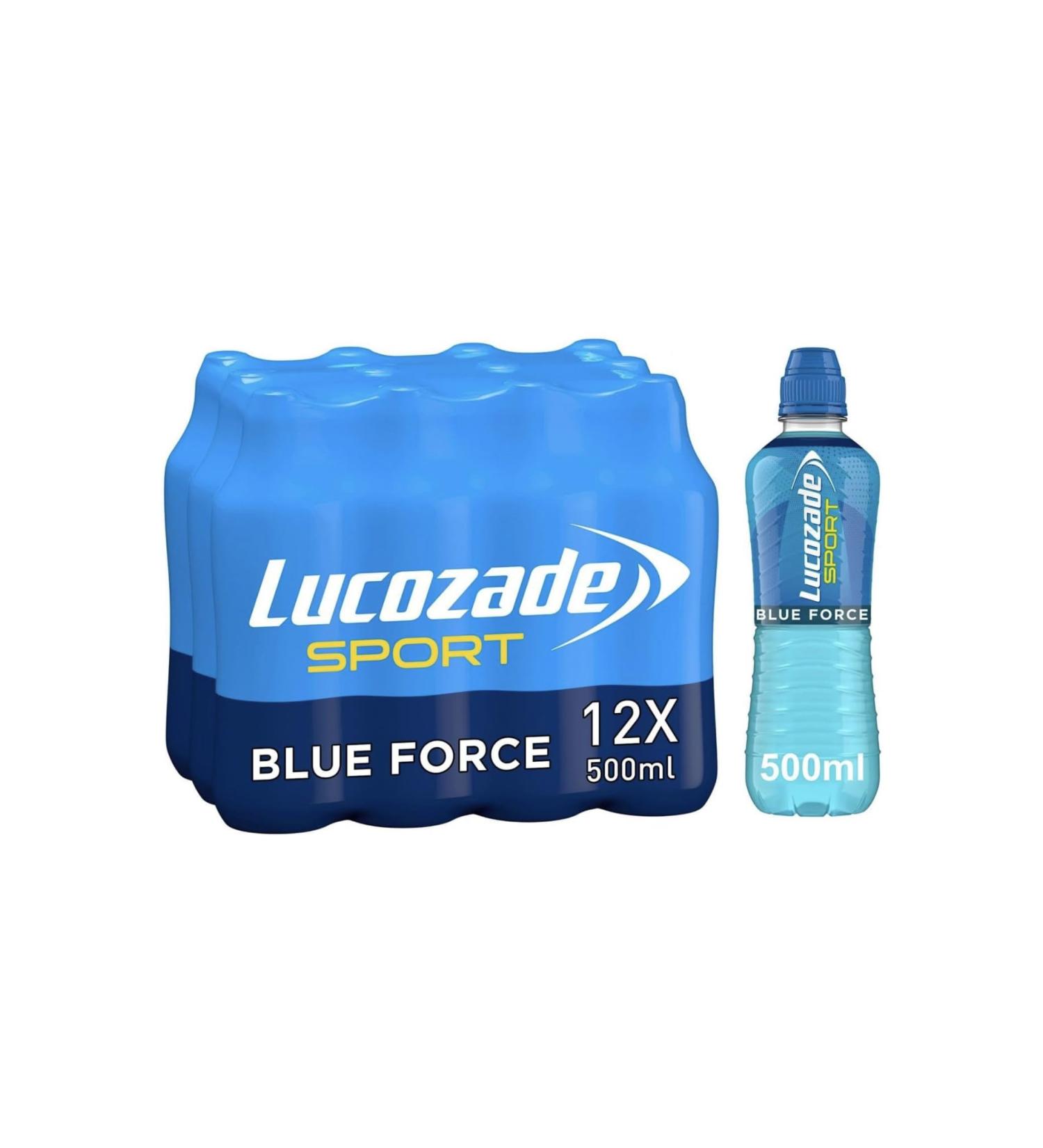 Lucozade Sport Blue Force Isotonic Fuel 12x500ml -New Blue Lucozade Flavour (Blucozade) - Buy Online on GoSupps.com