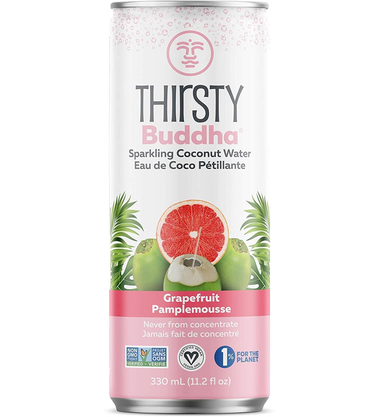 Thirsty Buddha Sparkling Coconut Water Grapefruit 12/330ml - Buy Online on GoSupps.com