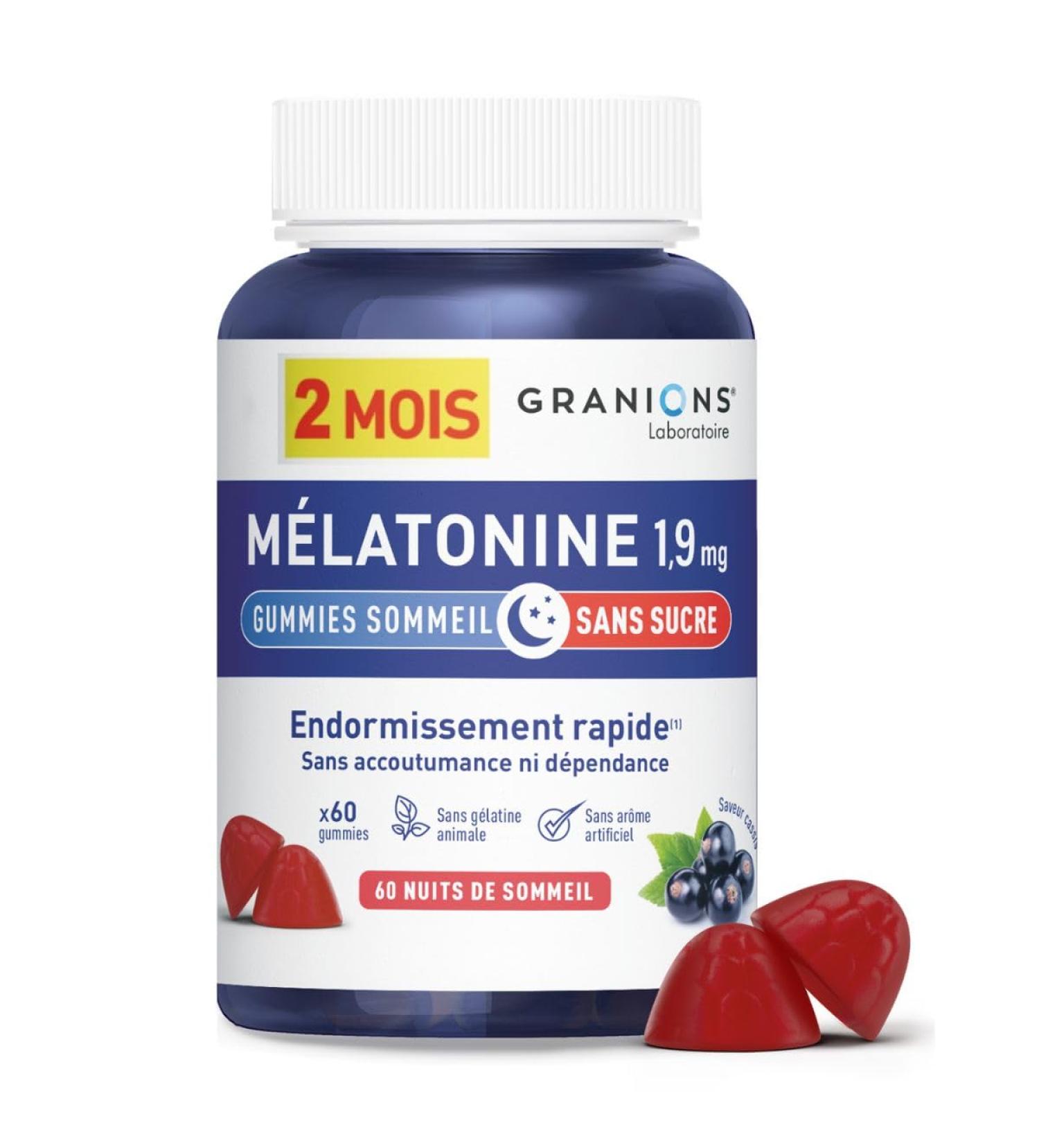 GRANIONS - Melatonin Sleep Gummies 1.9 mg - MELATONIN GUMMIES 2 MONTH FORMAT - Adult Sleep Food Supplement - Mel - Buy Online on GoSupps.com